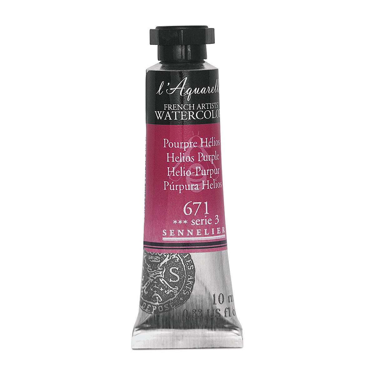 Sennelier French Artists' Watercolor - Helios Purple, 10 ml, Tube