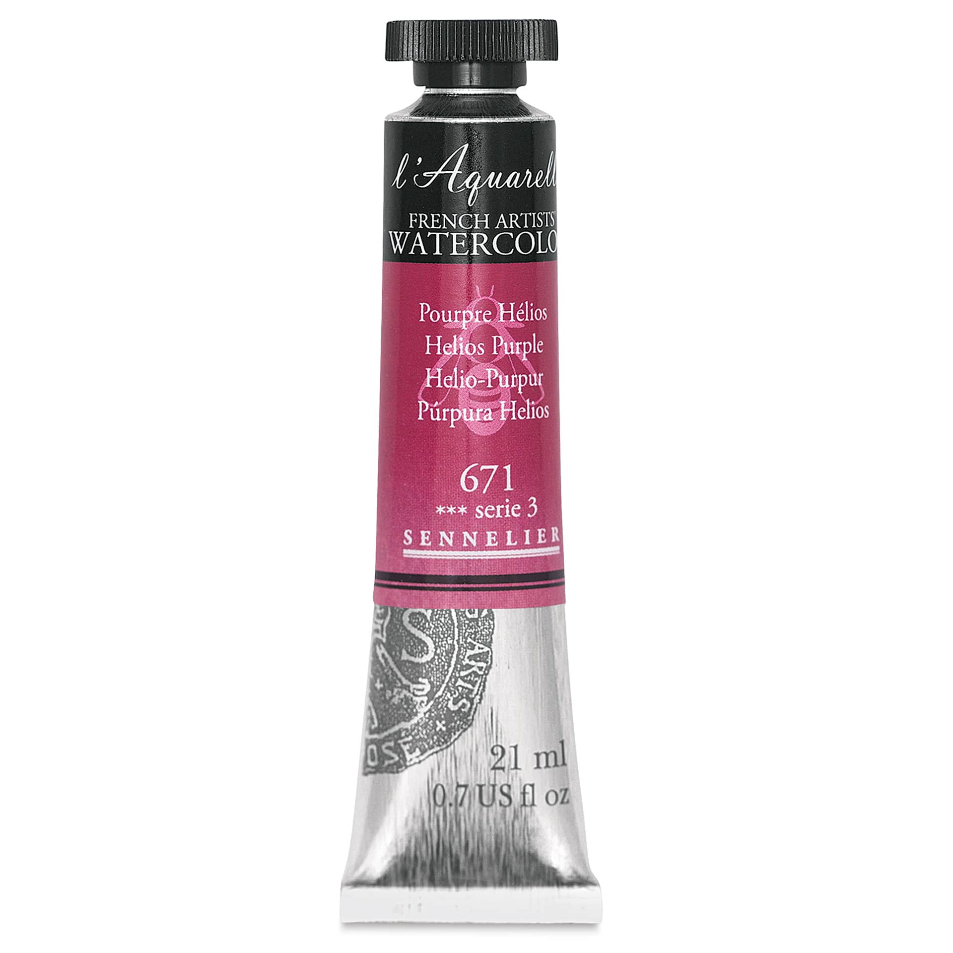 Sennelier French Artists' Watercolor - Helios Purple, 21 ml, Tube