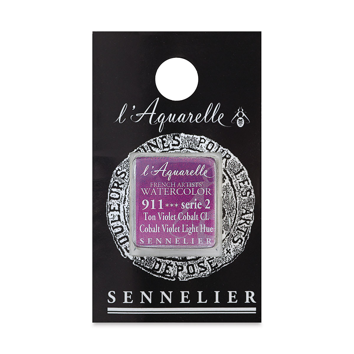 Sennelier French Artists' Watercolor - Cobalt Violet Light Hue, Half Pan