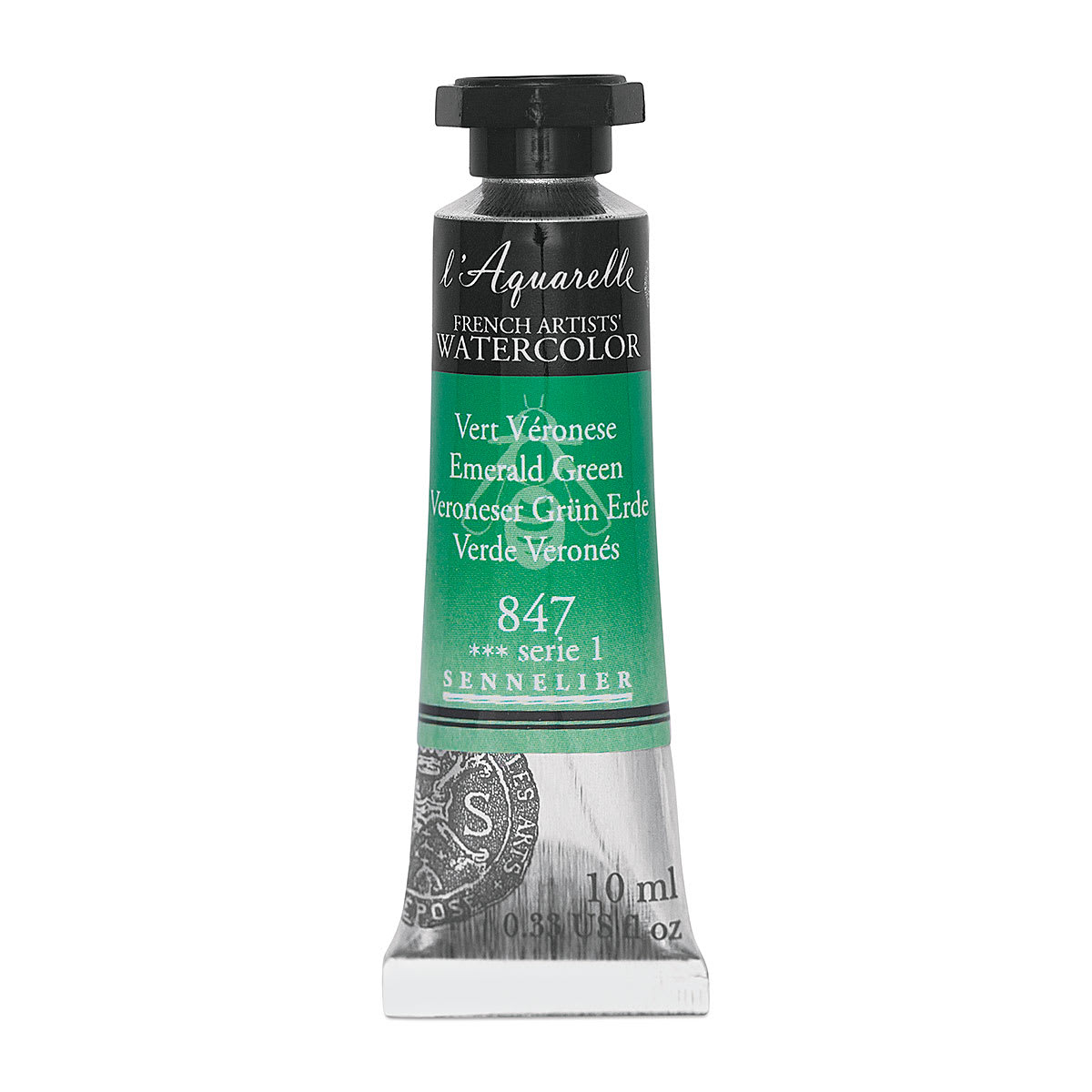 Sennelier French Artists' Watercolor - Emerald Green, 10 ml, Tube