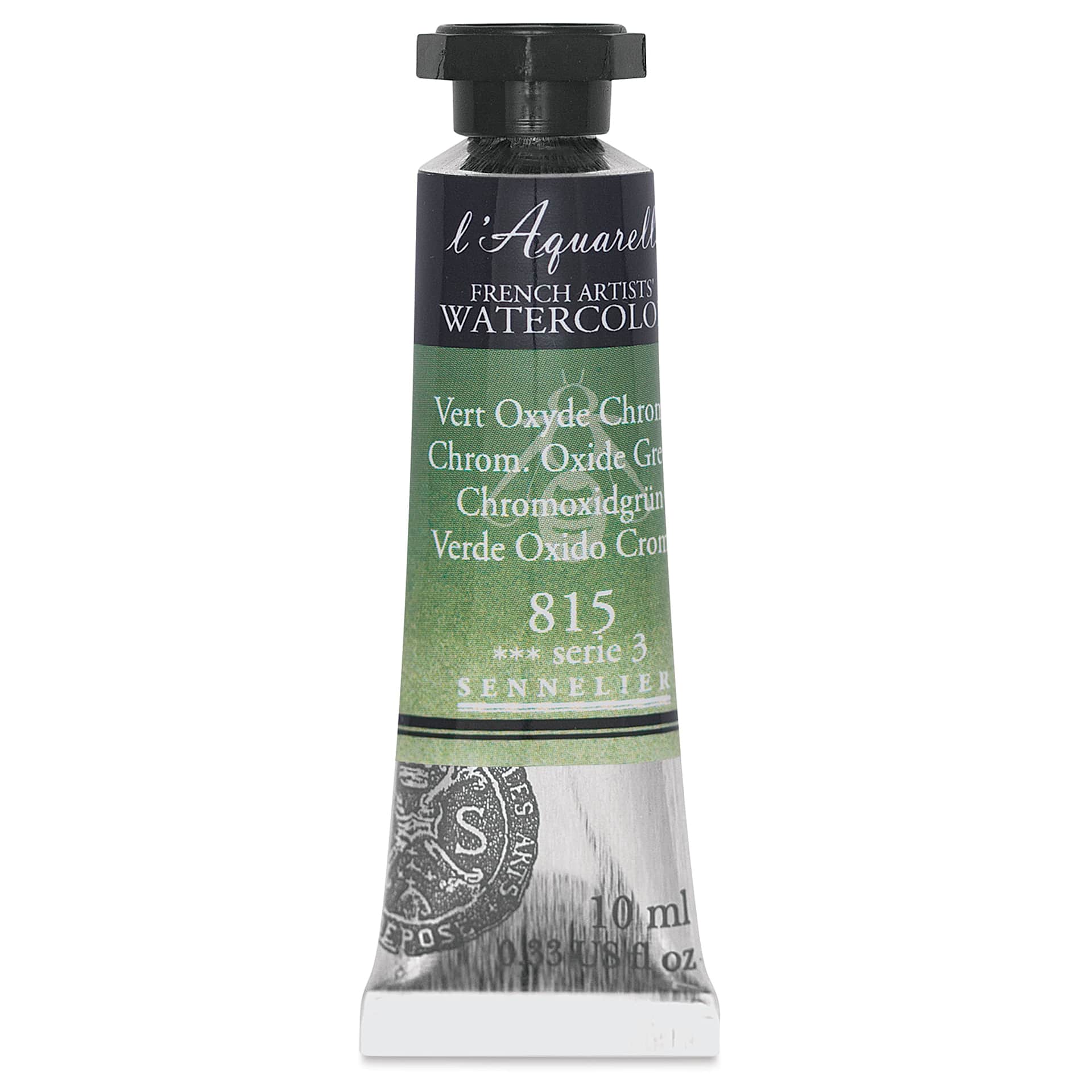 Sennelier French Artists' Watercolor - Chromium Oxide Green, 10 ml, Tube