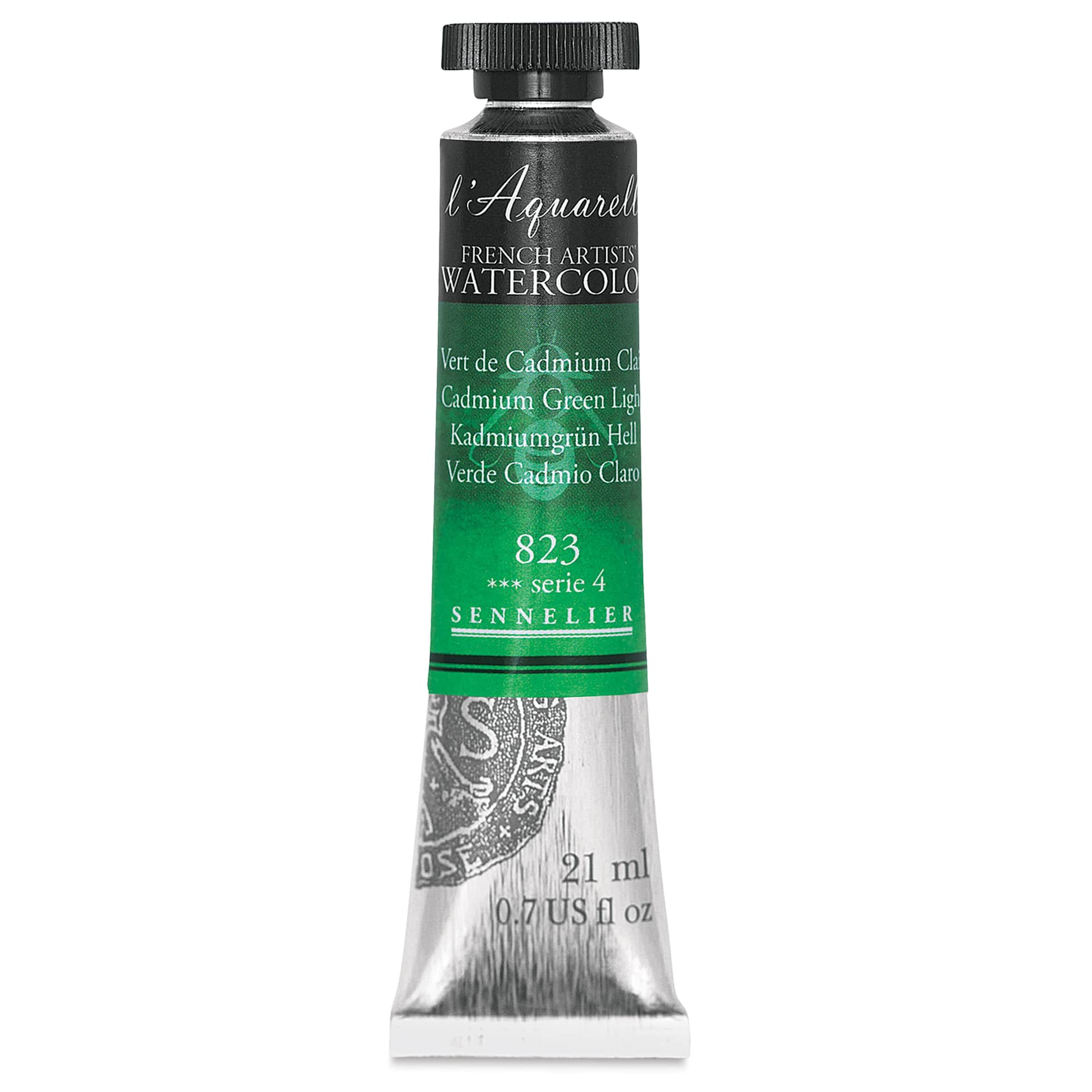 Sennelier French Artists' Watercolor - Cadmium Green Light, 21 ml, Tube
