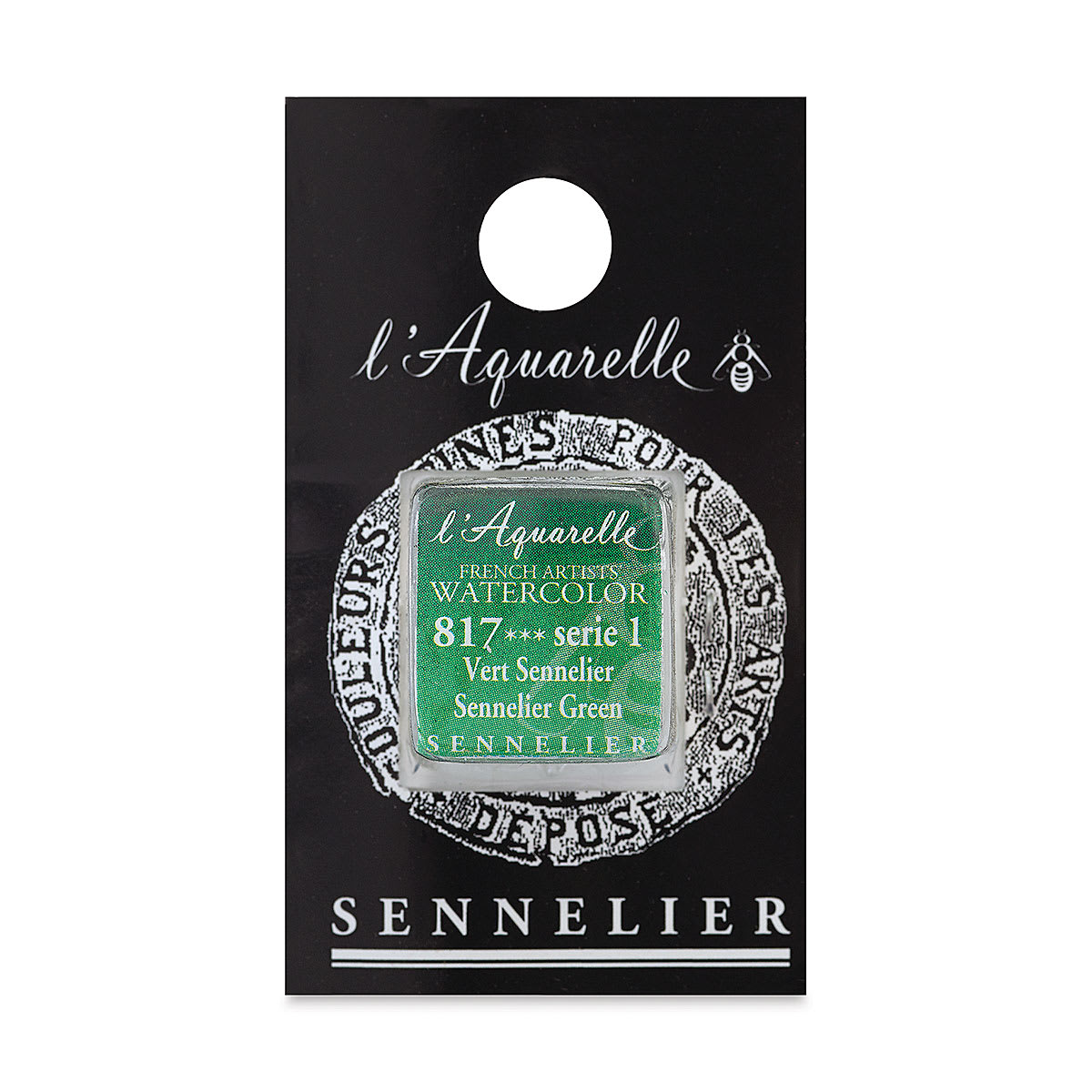 Sennelier French Artists' Watercolor - Sennelier Green, Half Pan