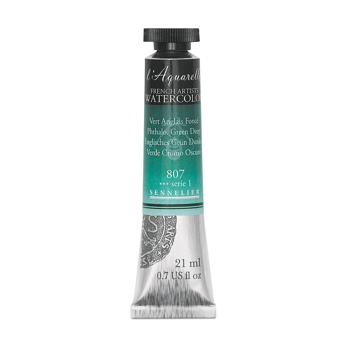 Sennelier French Artists' Watercolor - Phthalo Green Deep, 21 ml, Tube