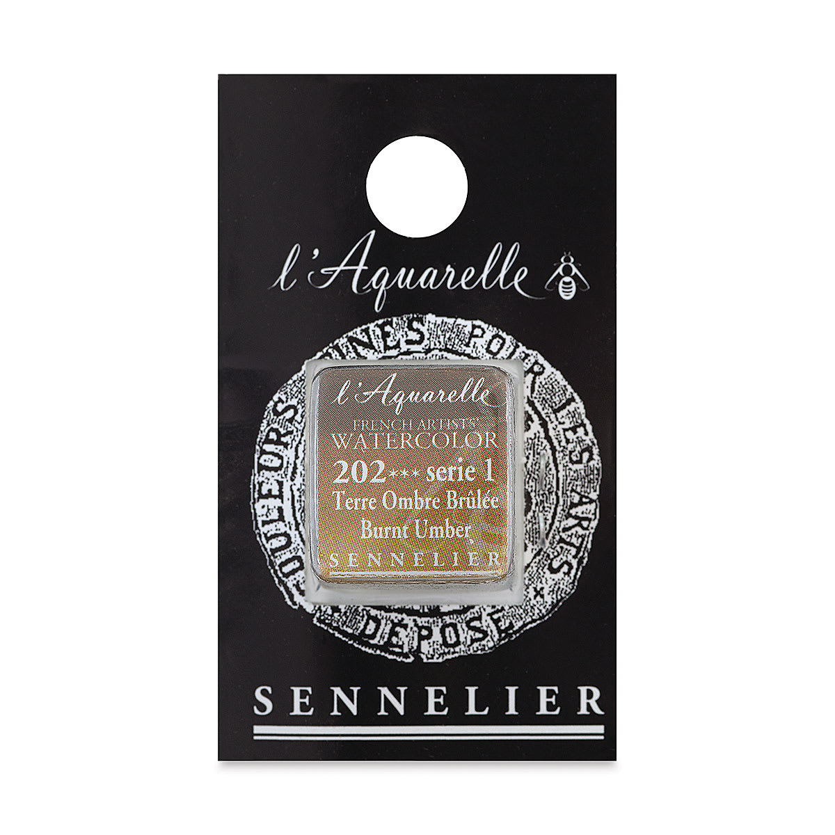 Sennelier French Artists' Watercolor - Burnt Umber, Half Pan