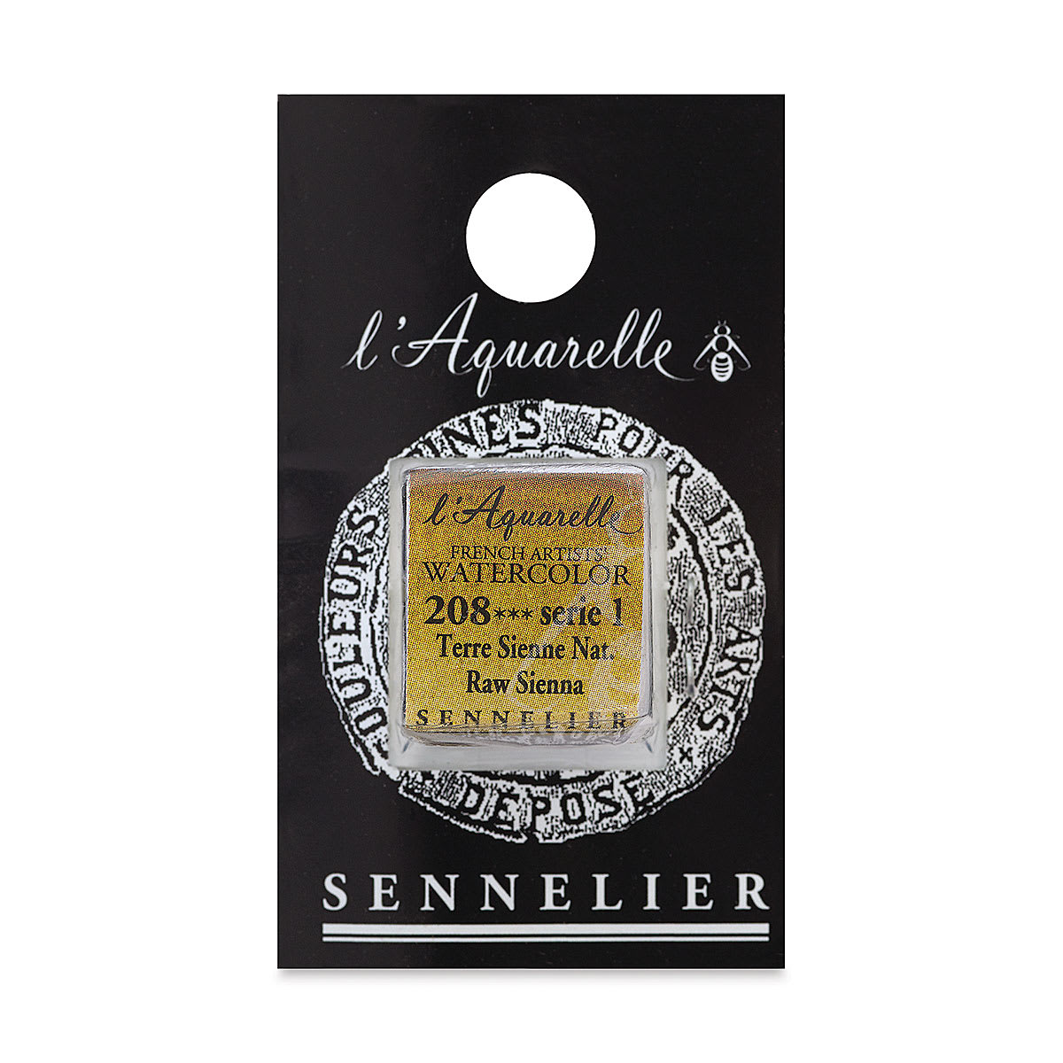 Sennelier French Artists' Watercolor - Raw Sienna, Half Pan
