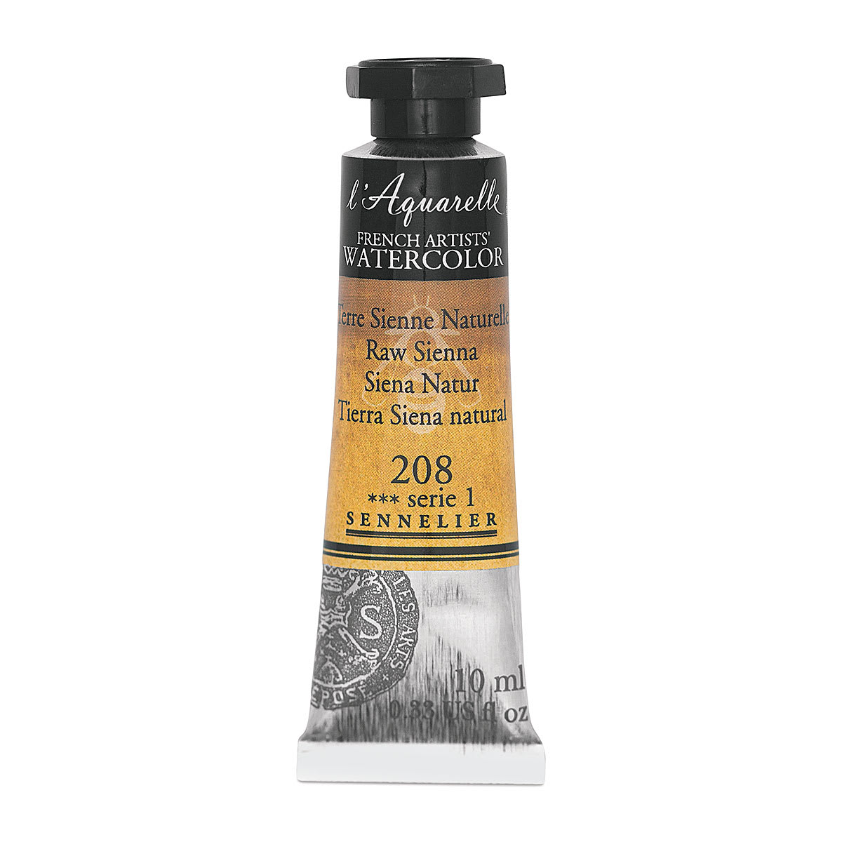 Sennelier French Artists' Watercolor - Raw Sienna, 10 ml Tube