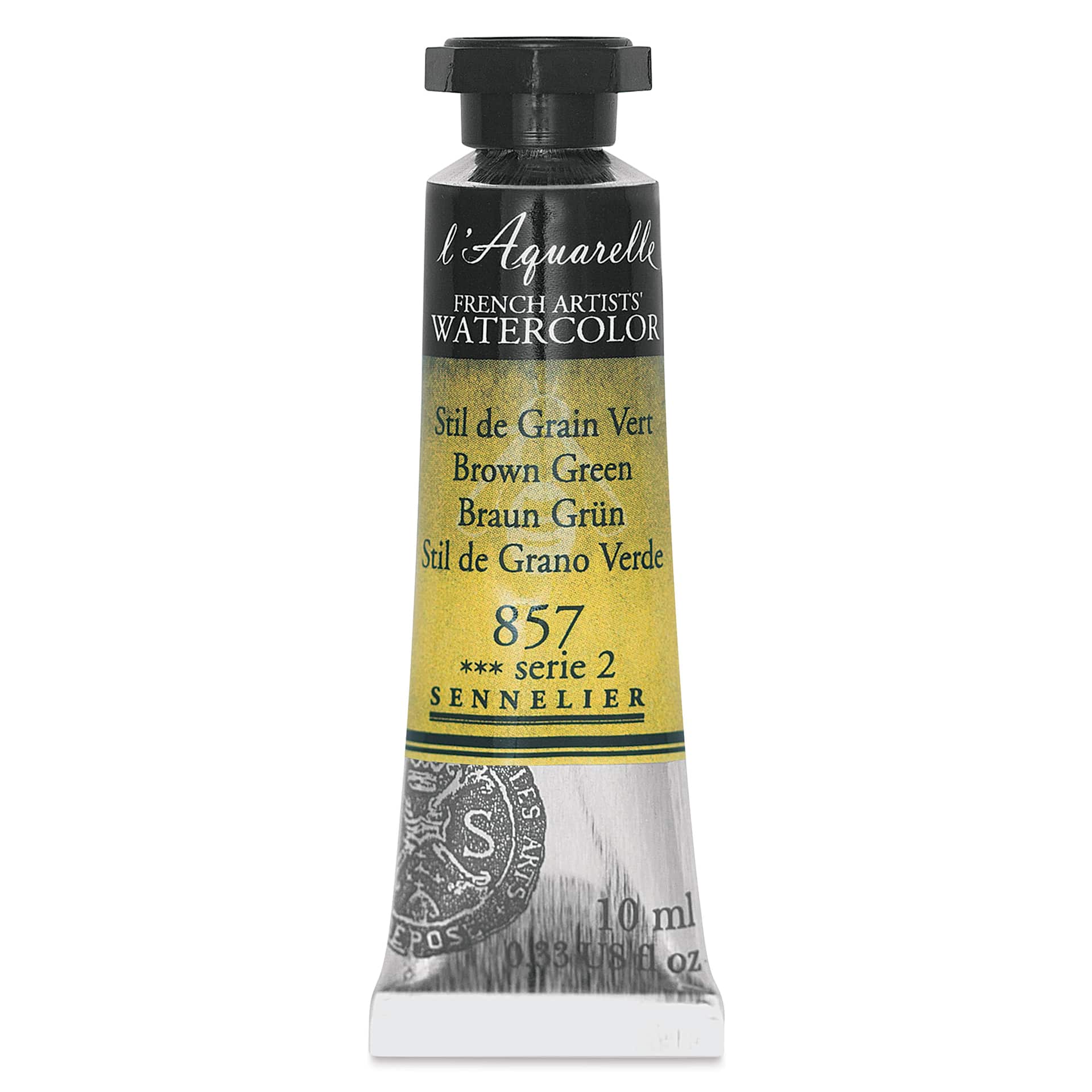Sennelier French Artists' Watercolor - Brown Green, 10 ml, Tube