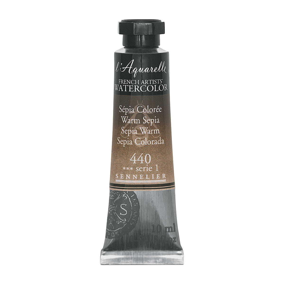 Sennelier French Artists' Watercolor - Warm Sepia, 10 ml Tube