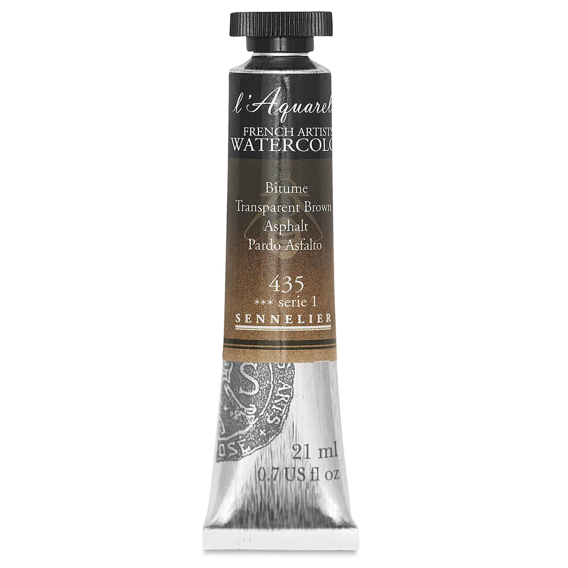 Sennelier French Artists' Watercolor - Transparent Brown, 21 ml Tube