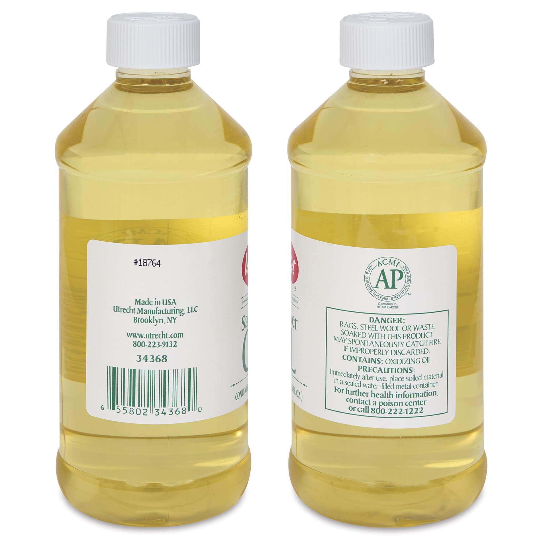 Utrecht Safflower Oil - Pint, label