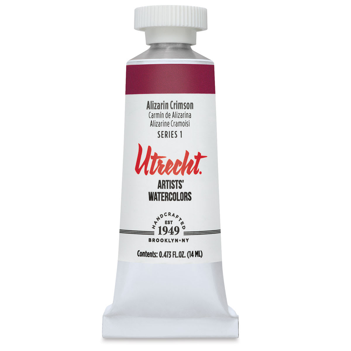 Utrecht Artists' Watercolor Paint - Ailzarin Crimson, 14 ml, Tube (Front)