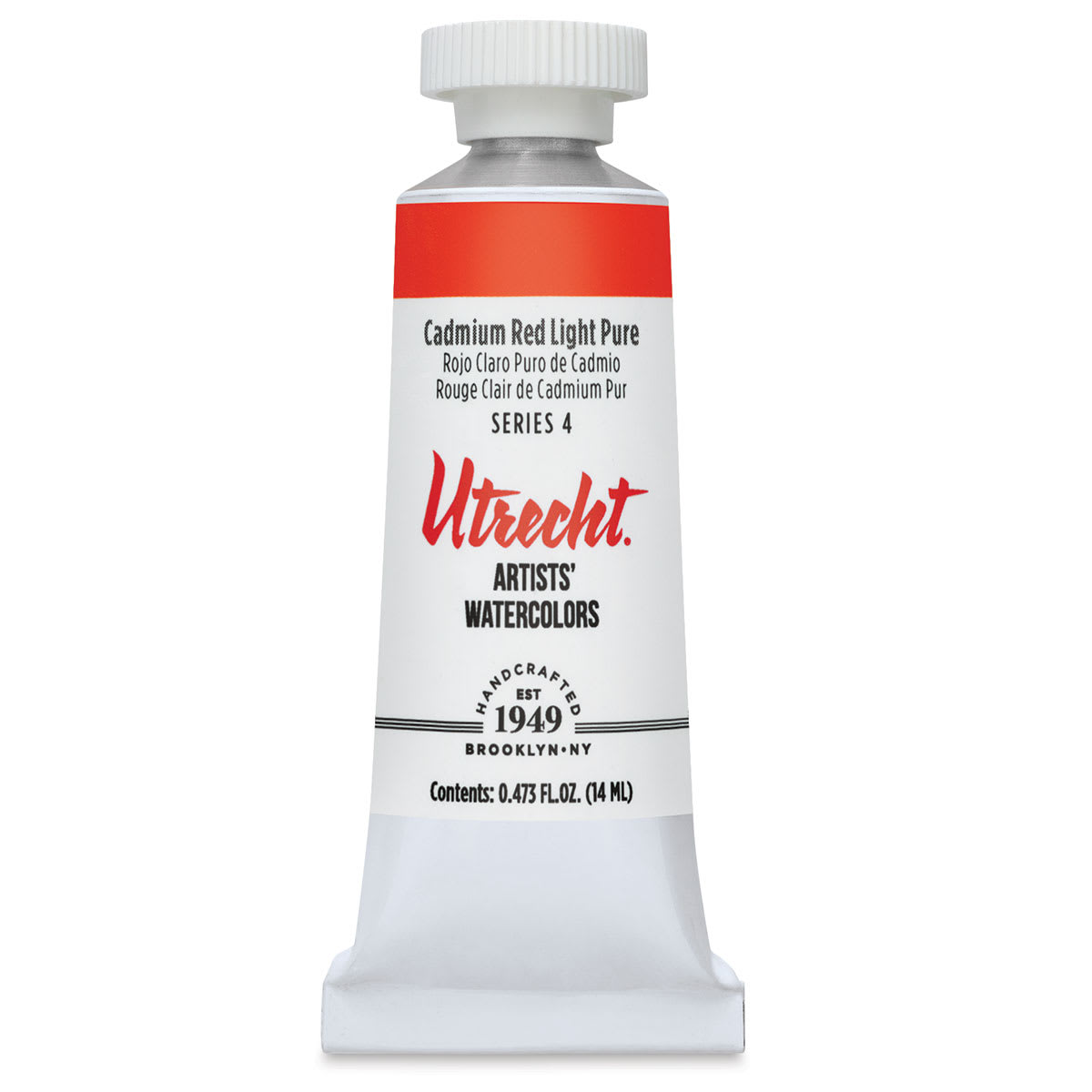 Utrecht Artists' Watercolor Paint - Cadmium Red Light, 14 ml, Tube (Front)