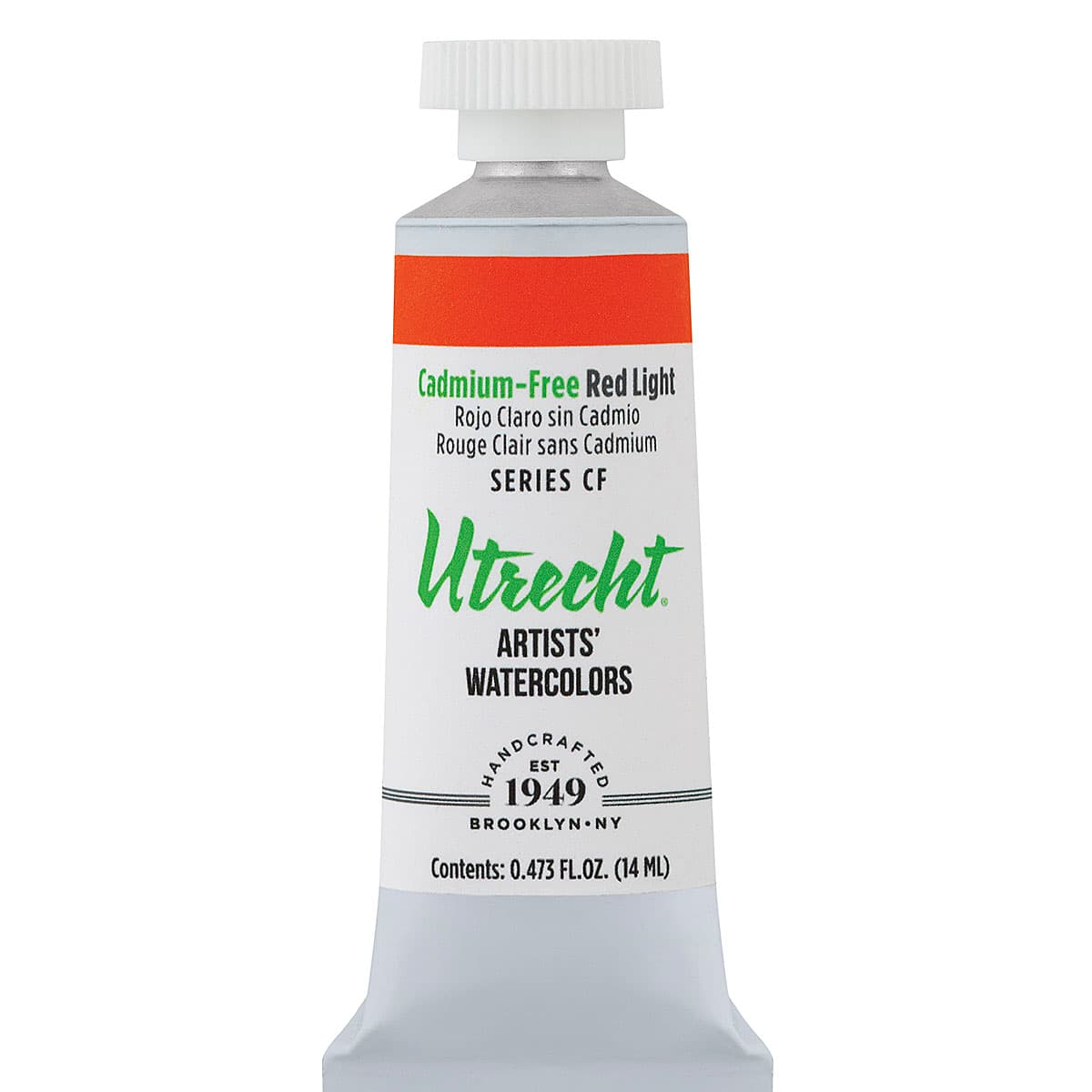 Utrecht Artists' Watercolor Paint - Cadmium-Free Red Light, 14 ml, Tube (Front)
