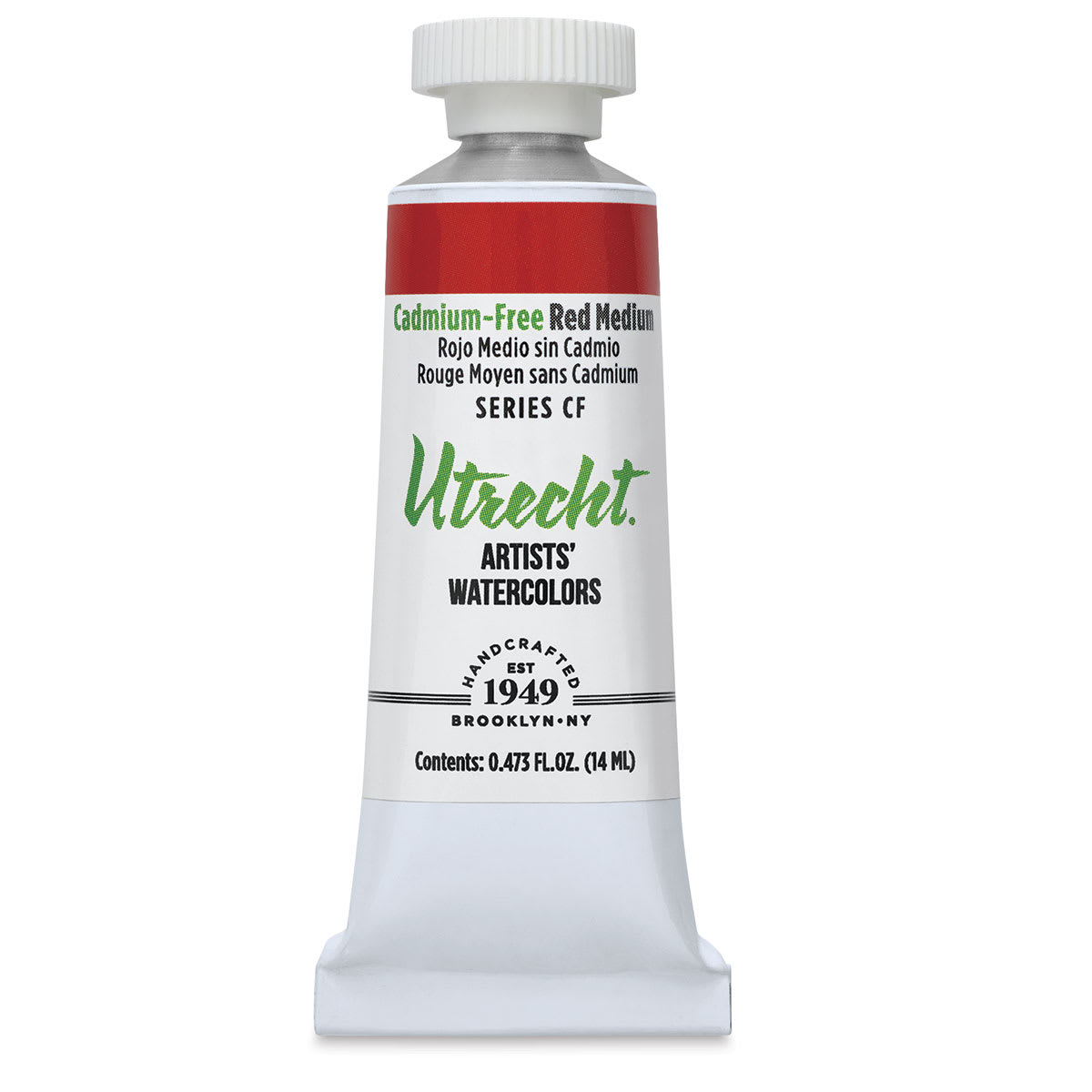 Utrecht Artists' Watercolor Paint - Cadmium-Free Red Medium, 14 ml, Tube (Front)