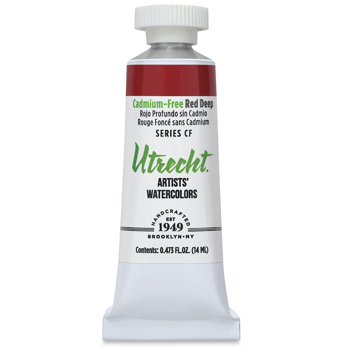 Utrecht Artists' Watercolor Paint - Cadmium-Free Red Deep, 14 ml, Tube (Front)