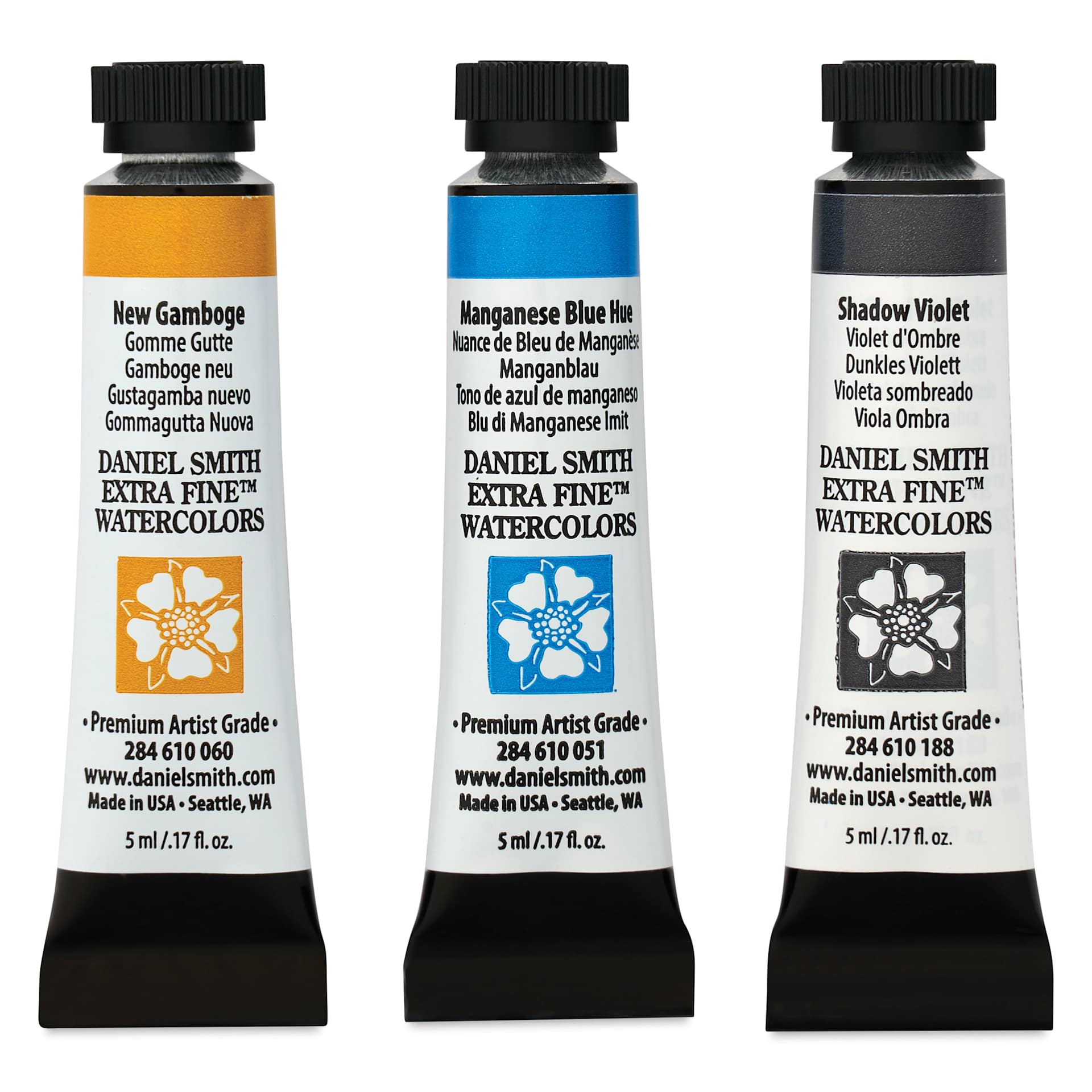 Daniel Smith Extra Fine Watercolor - Set of 3, Evening Glow, 5 ml Tubes