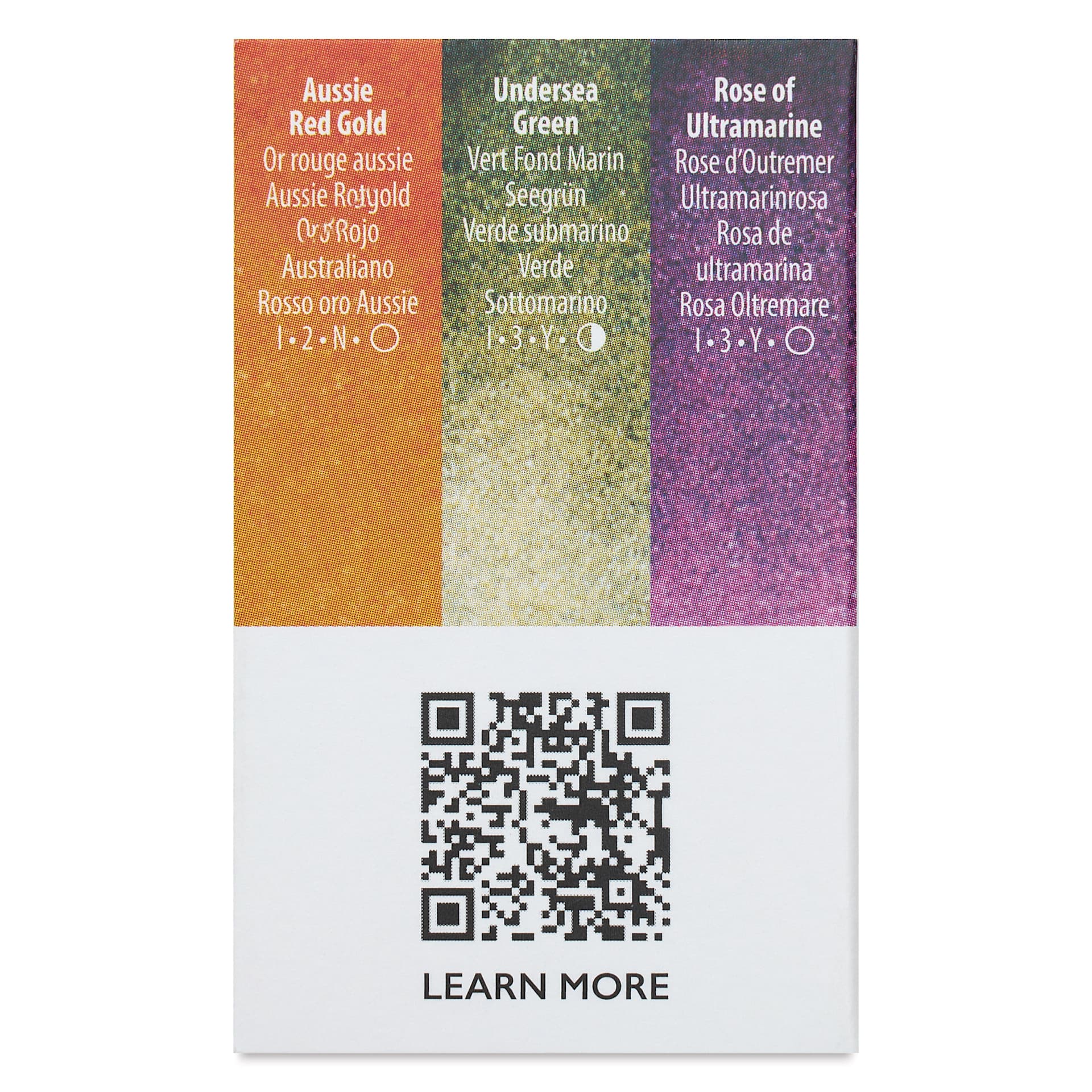 Daniel Smith Extra Fine Watercolor - Set of 3, Autumn, 5 ml Tubes back of package