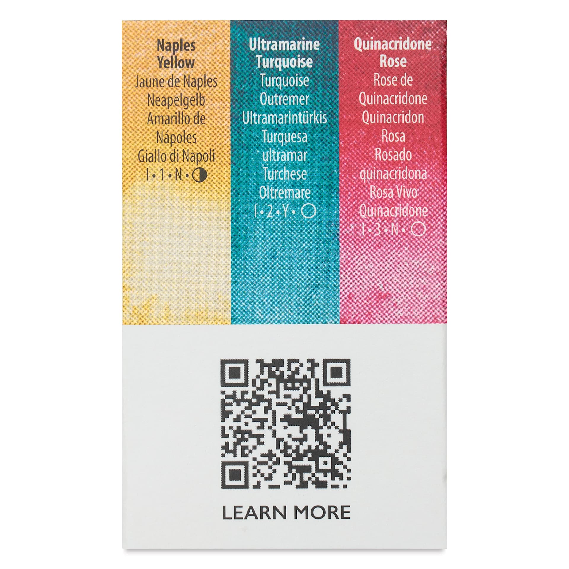 Daniel Smith Extra Fine Watercolor - Set of 3, Summer Set, 5 ml Tubes back of package