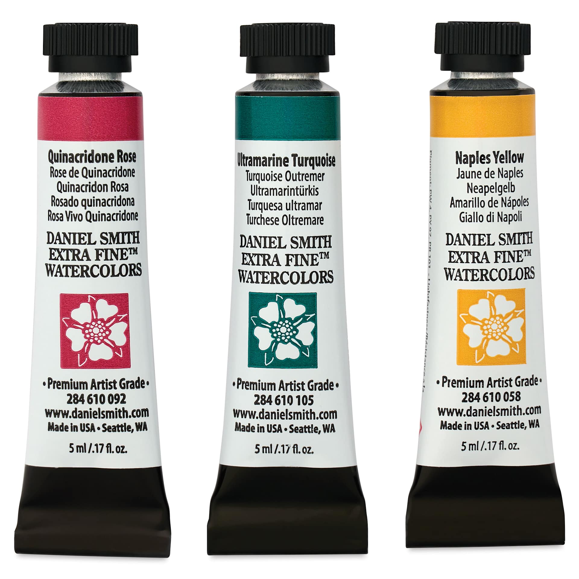 Daniel Smith Extra Fine Watercolor - Set of 3, Summer Set, 5 ml Tubes