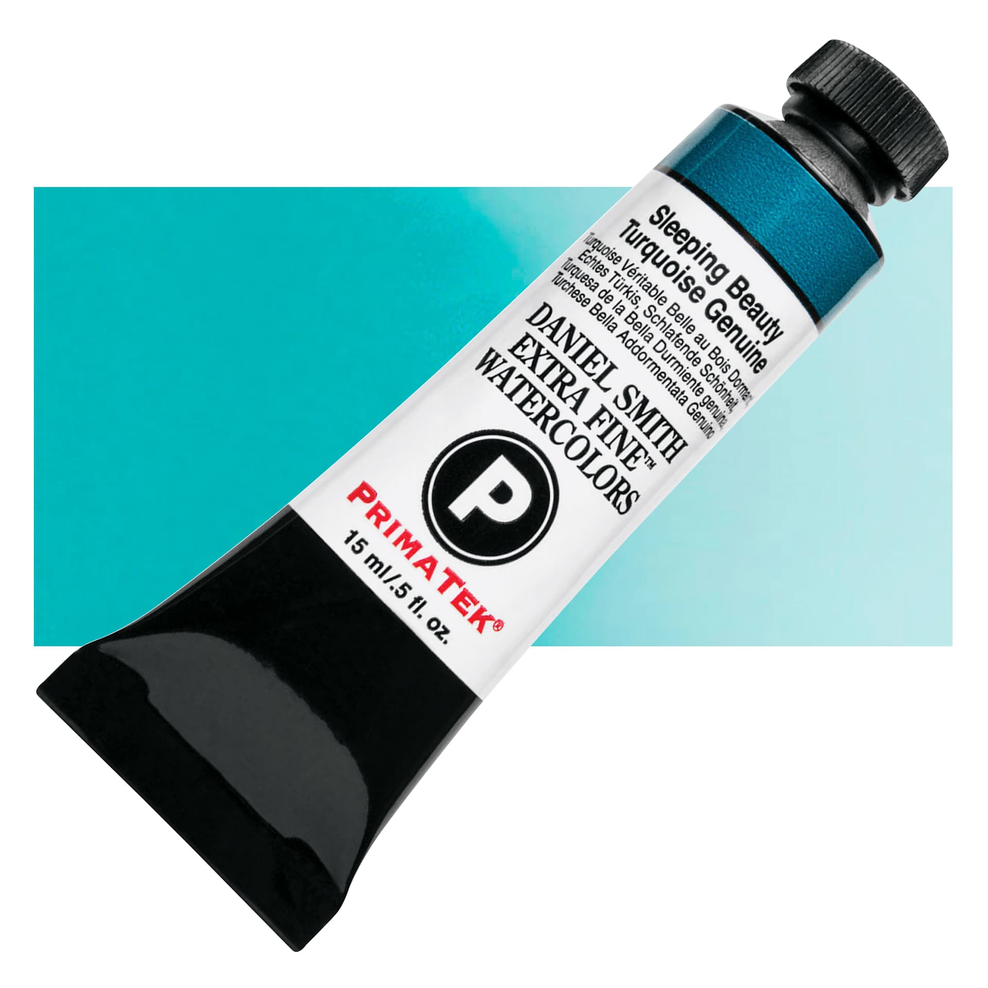 Daniel Smith Extra Fine Watercolor - Sleeping Beauty Turquoise Genuine, 15 ml Tube and swatch