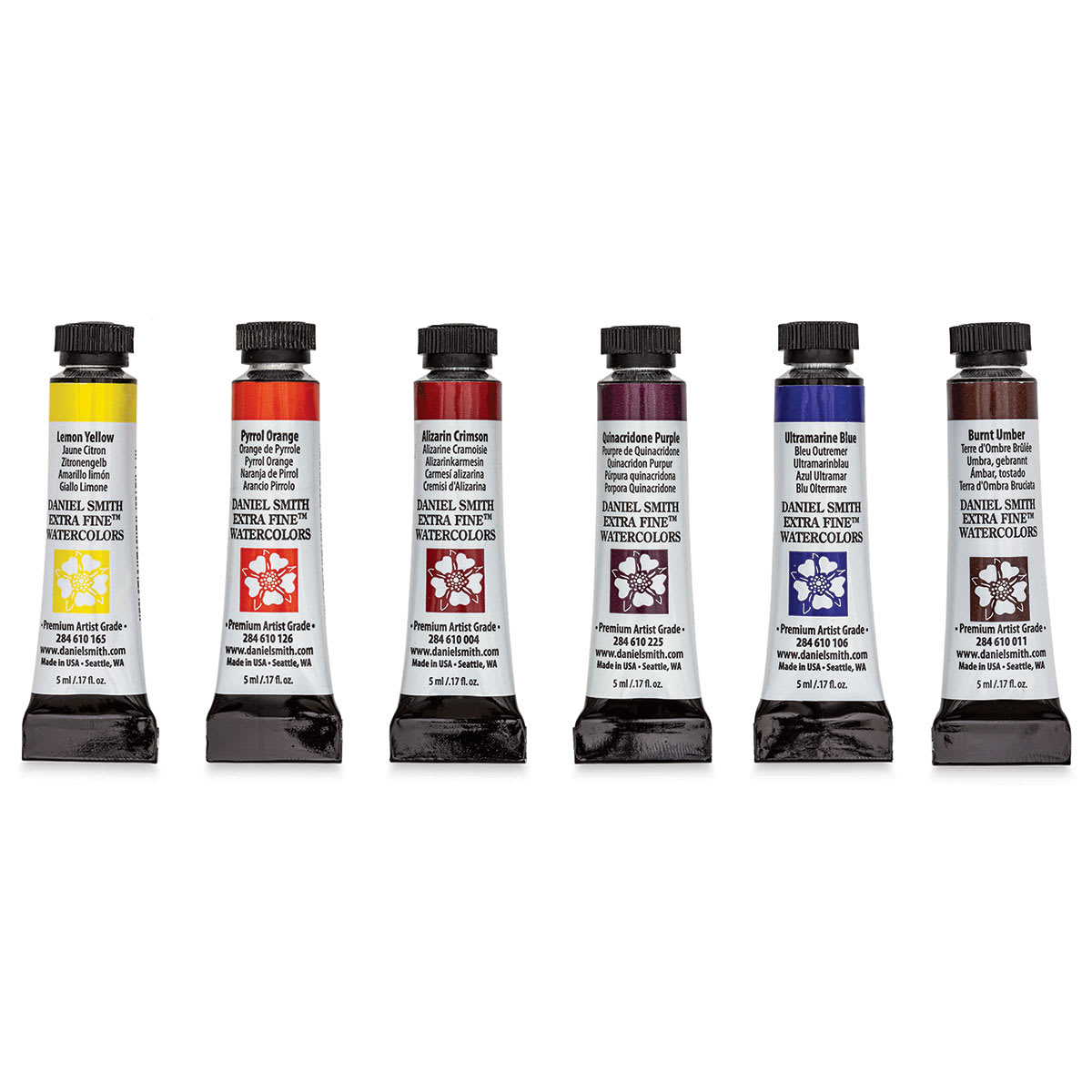 Daniel Smith Extra Fine Watercolor - Jansen Chow Master I, Set of 6, 5 ml, Tube