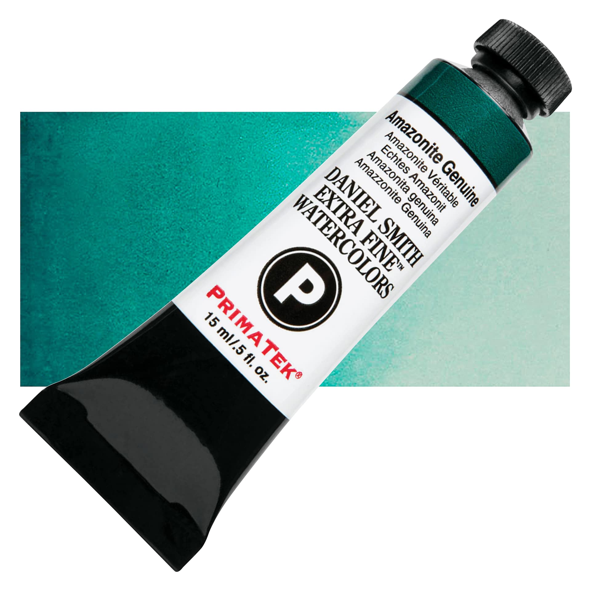 Daniel Smith Extra Fine Watercolor - PrimaTek, Amazonite Genuine, 15 ml Tube and swatch