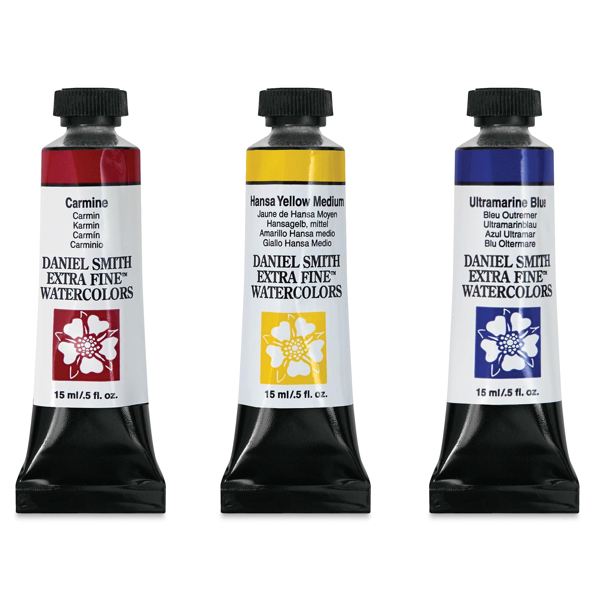 Daniel Smith Extra Fine Watercolor - Primary Mixing, Set of 3 with Box, 15 ml Tubes included colors