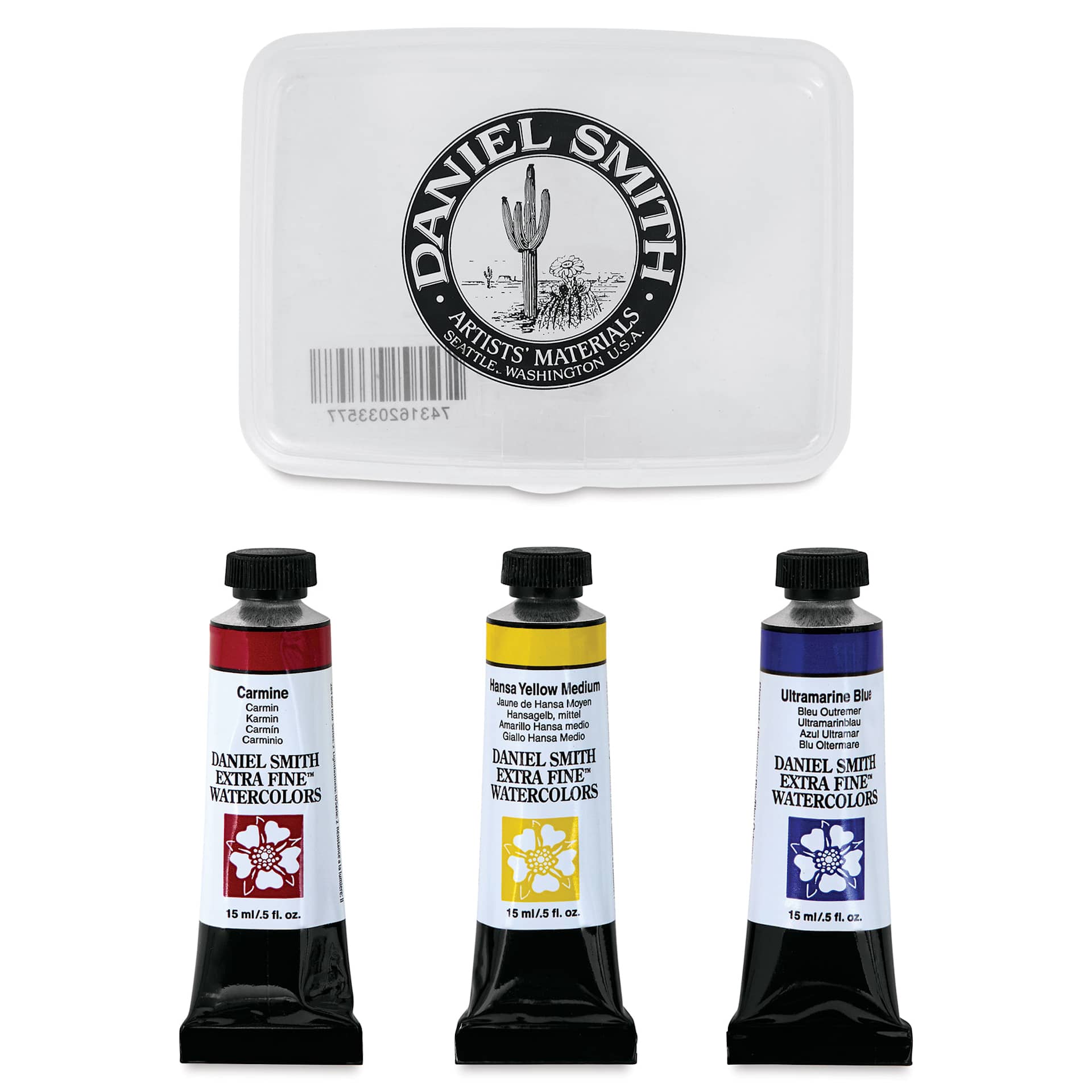Daniel Smith Extra Fine Watercolor - Primary Mixing, Set of 3 with Box, 15 ml Tubes