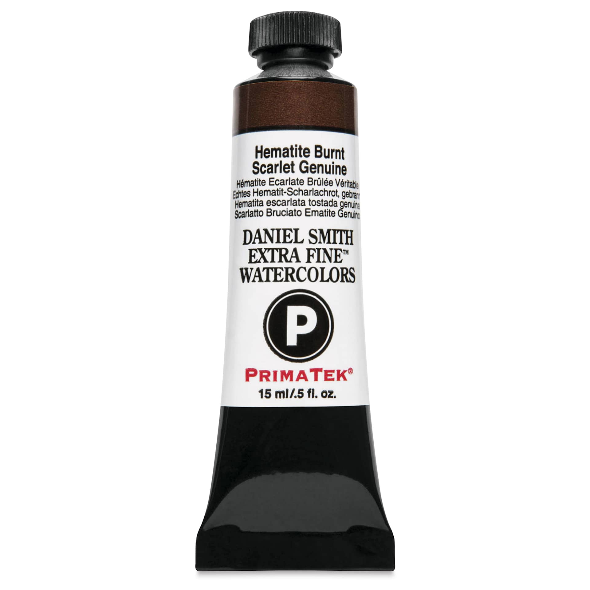Daniel Smith Extra Fine Watercolor - PrimaTek, Hematite Burnt Scarlet Genuine, 15 ml Tube