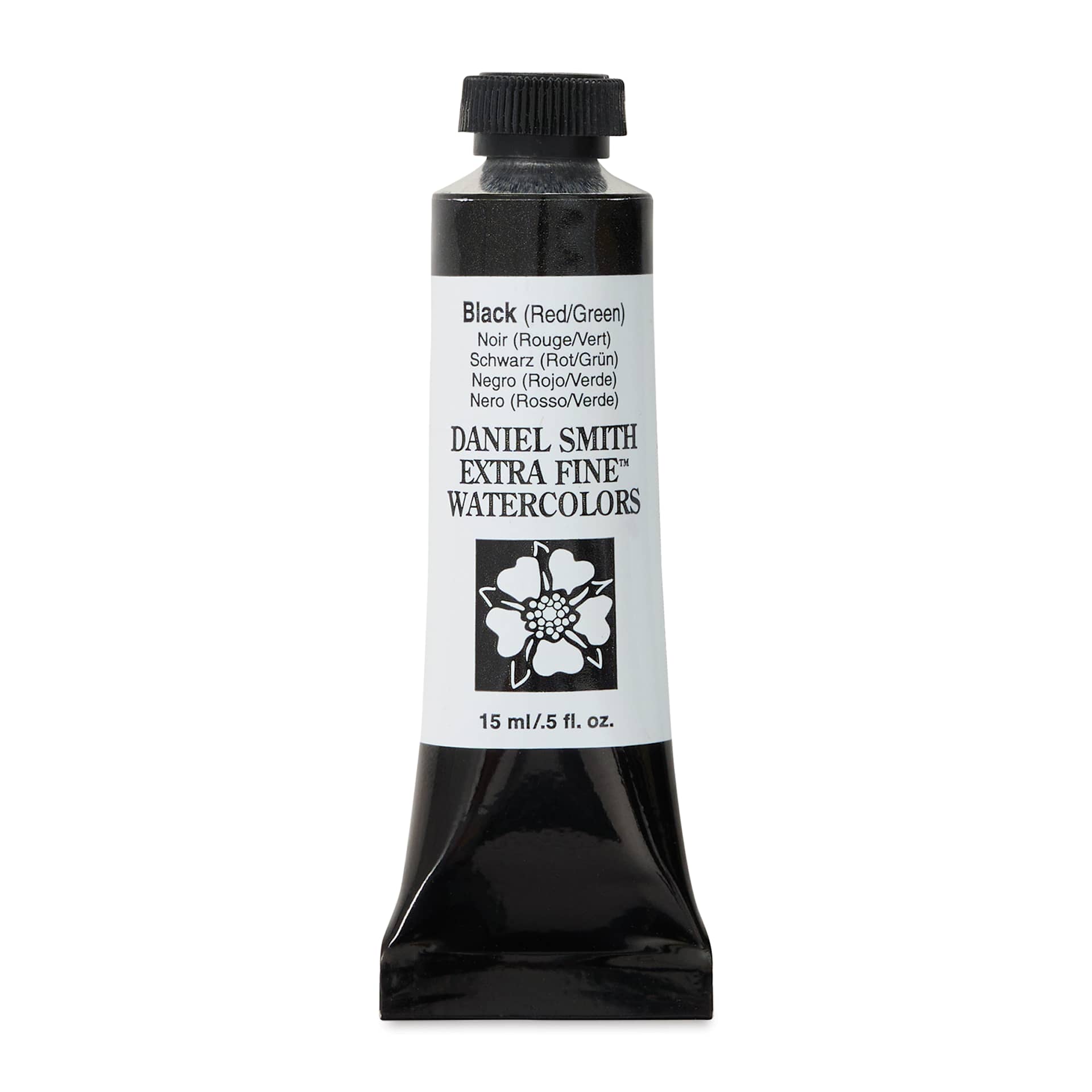 Daniel Smith Extra Fine Watercolor - Black (Red/Green), 15 ml Tube