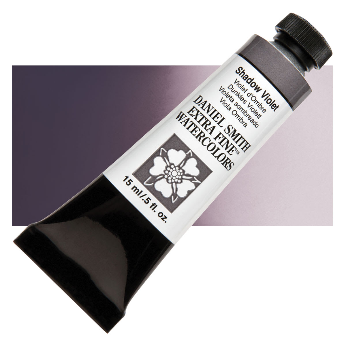 Daniel Smith Extra Fine Watercolor - Shadow Violet, 15 ml Tube and swatch