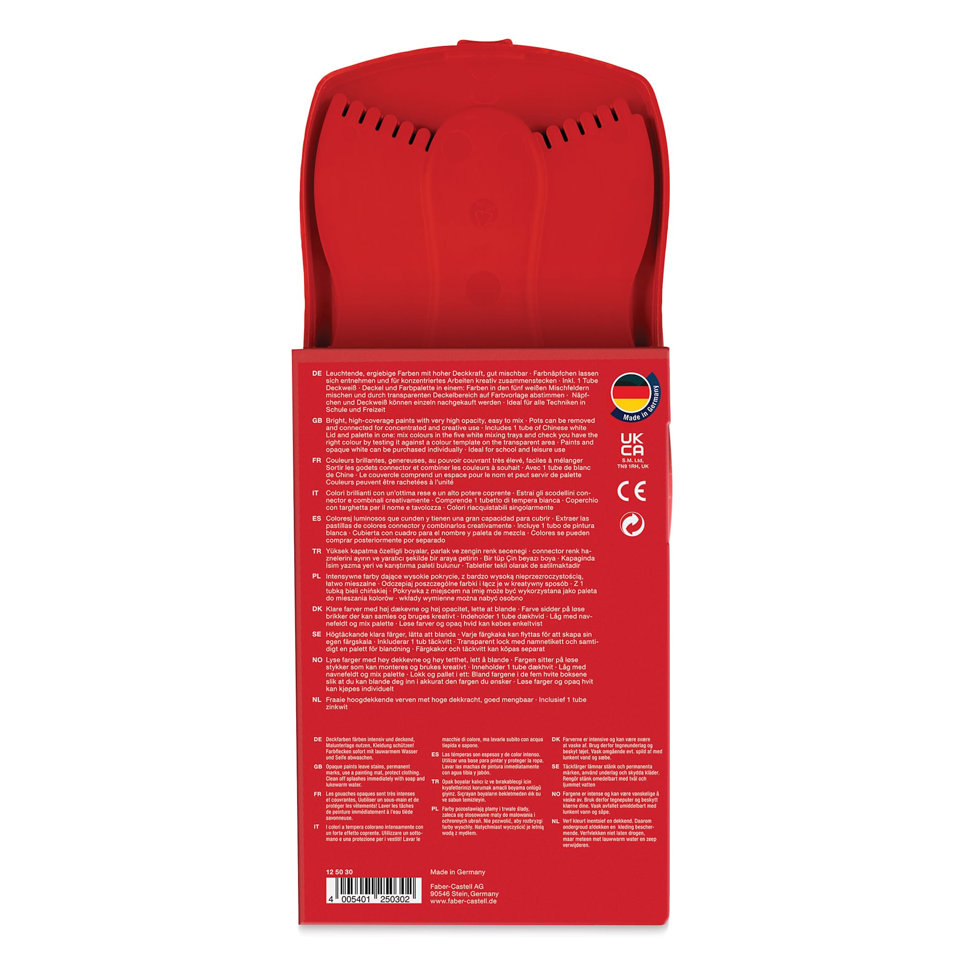 Faber-Castell Connector Watercolor Paints - Set of 12 back of package
