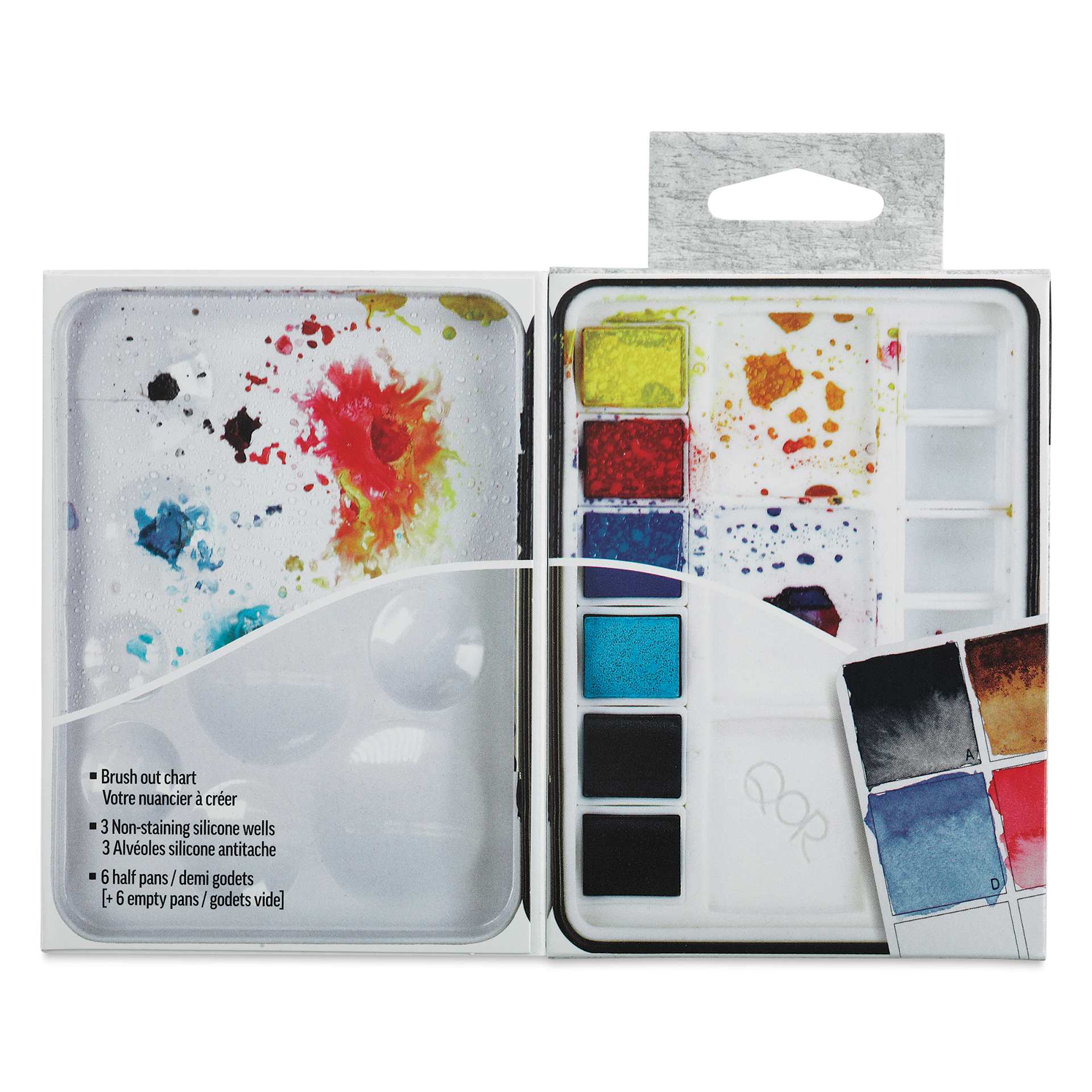 QoR Modern Watercolors - Urban Sketch Set of 6 Half Pans (Set with open packaging)
