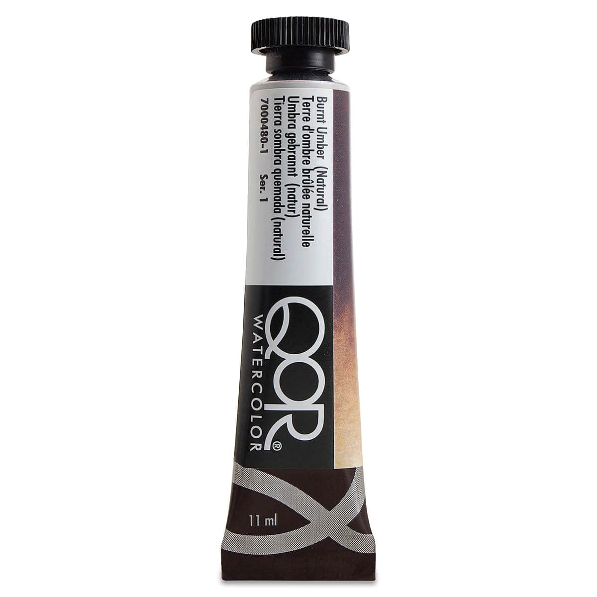 QoR Modern Watercolors - Burnt Umber (Natural), 11 ml tube