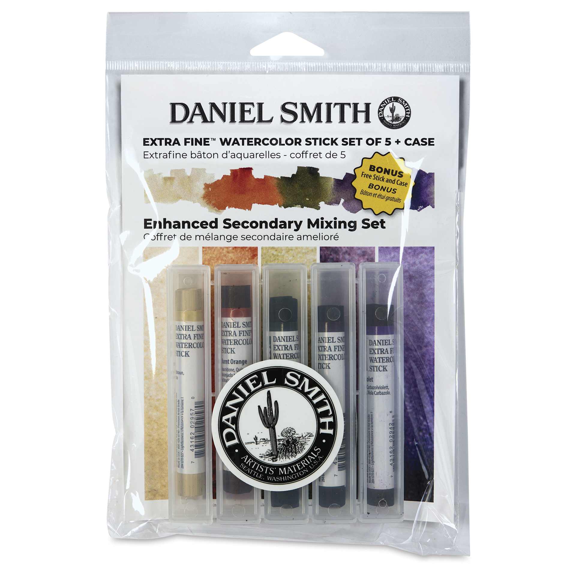 Daniel Smith Watercolor Sticks - Enhanced Secondary Colors, Set of 5, front of packaging