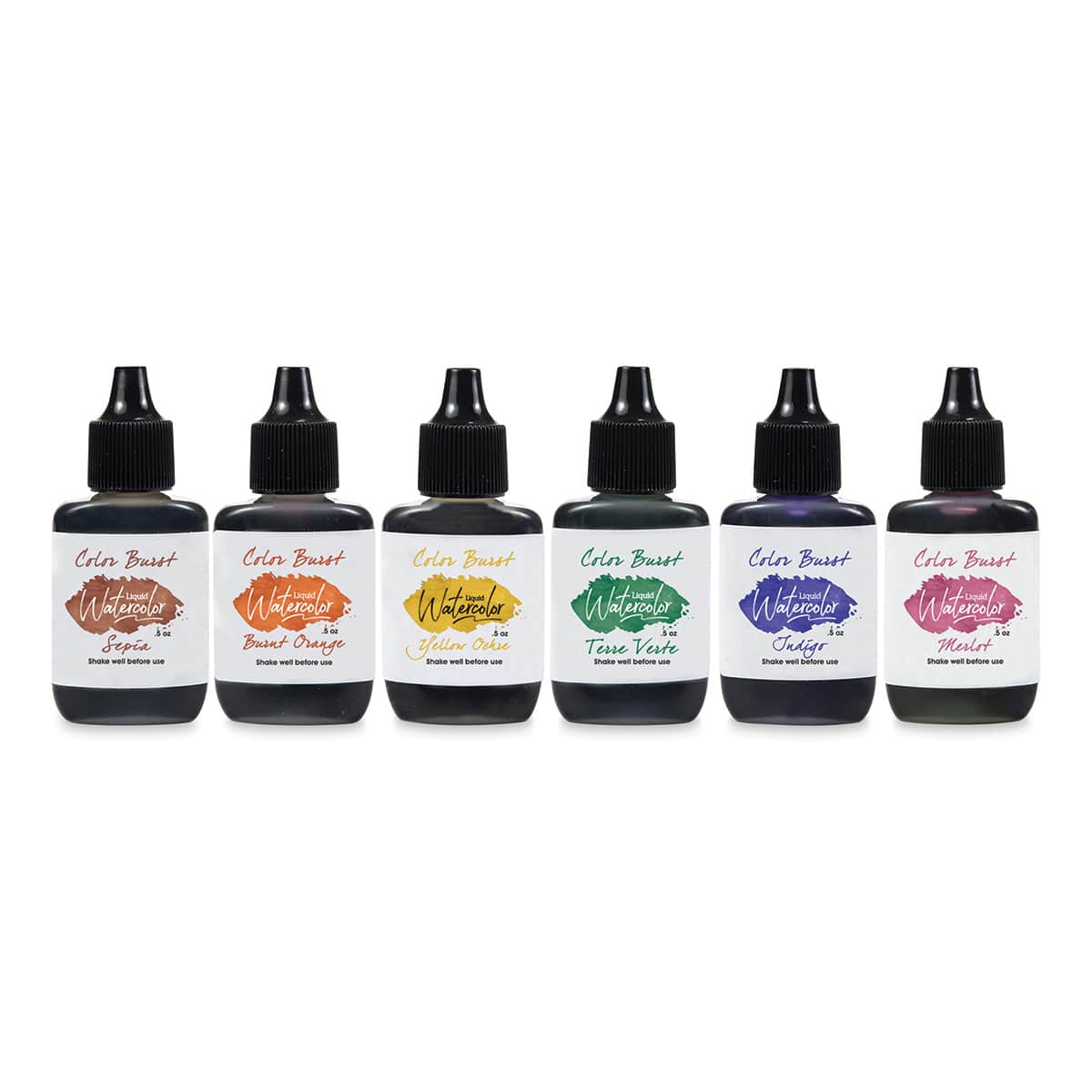 Color Burst Watercolor - Earth Tones, Set of 6