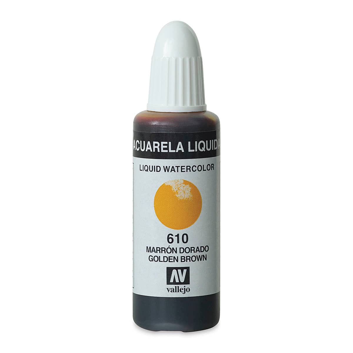 Vallejo Liquid Watercolor - Golden Brown, 32 ml