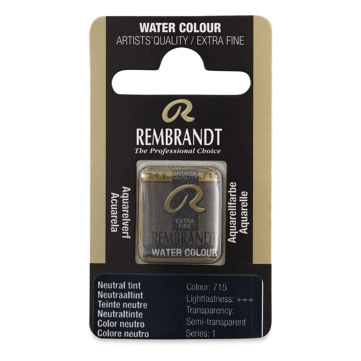 Rembrandt Watercolor Half Pan - Neutral Tint