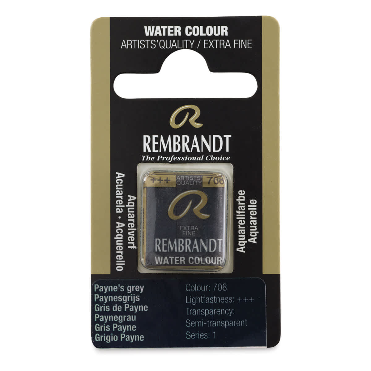 Rembrandt Watercolor Half Pan - Payne's Grey