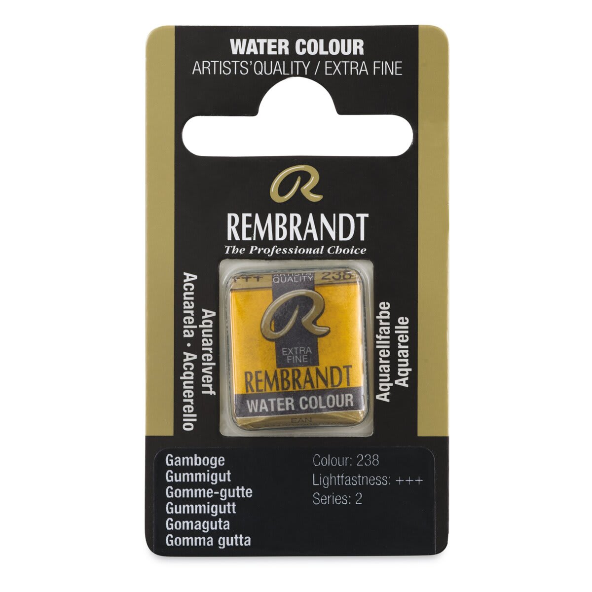 Rembrandt Watercolor Half Pan - Gamboge