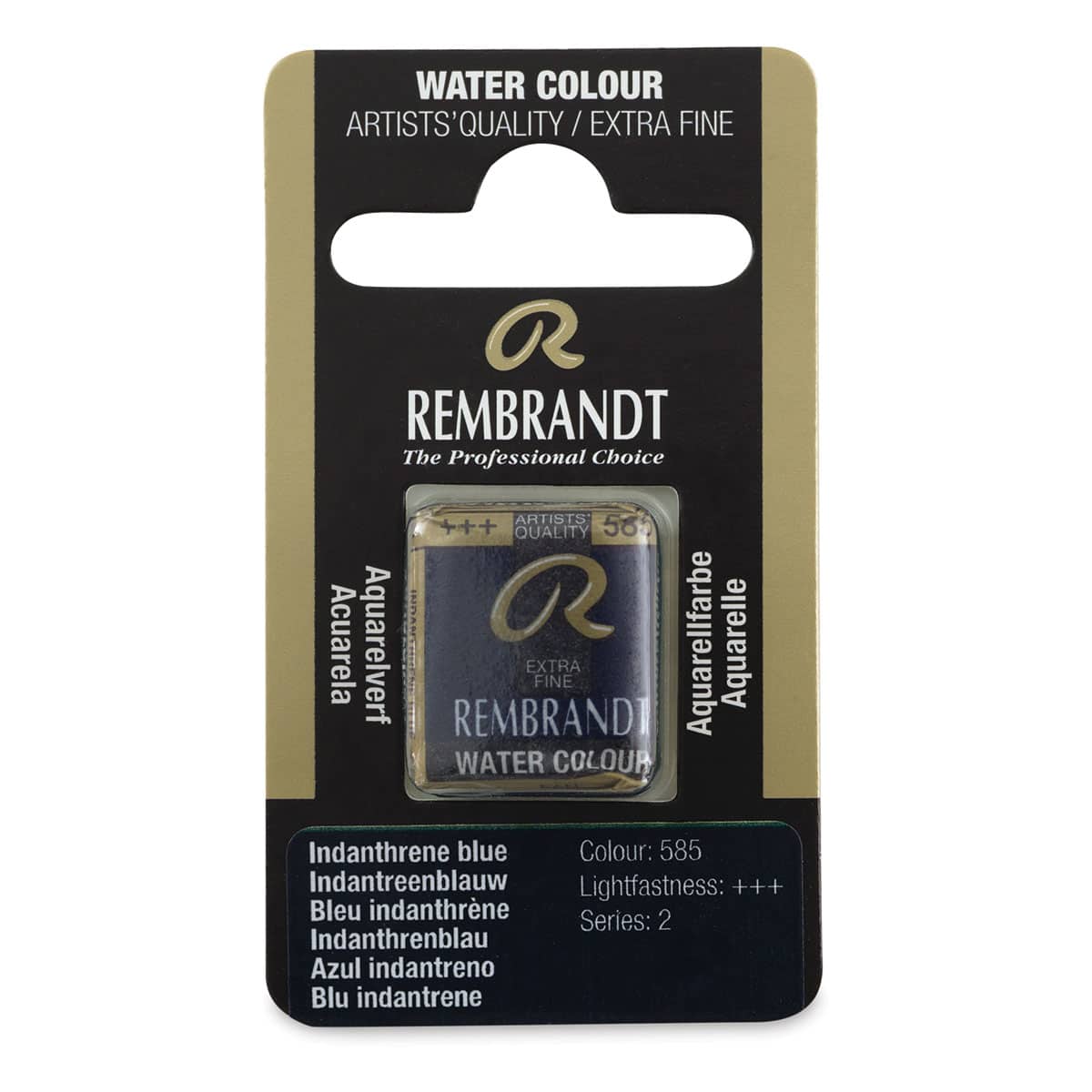 Rembrandt Watercolor Half Pan - Indanthrene Blue
