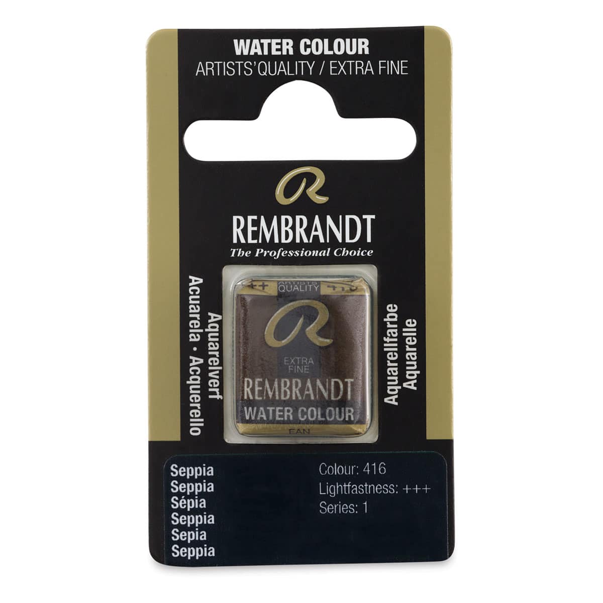 Rembrandt Watercolor Half Pan - Sepia