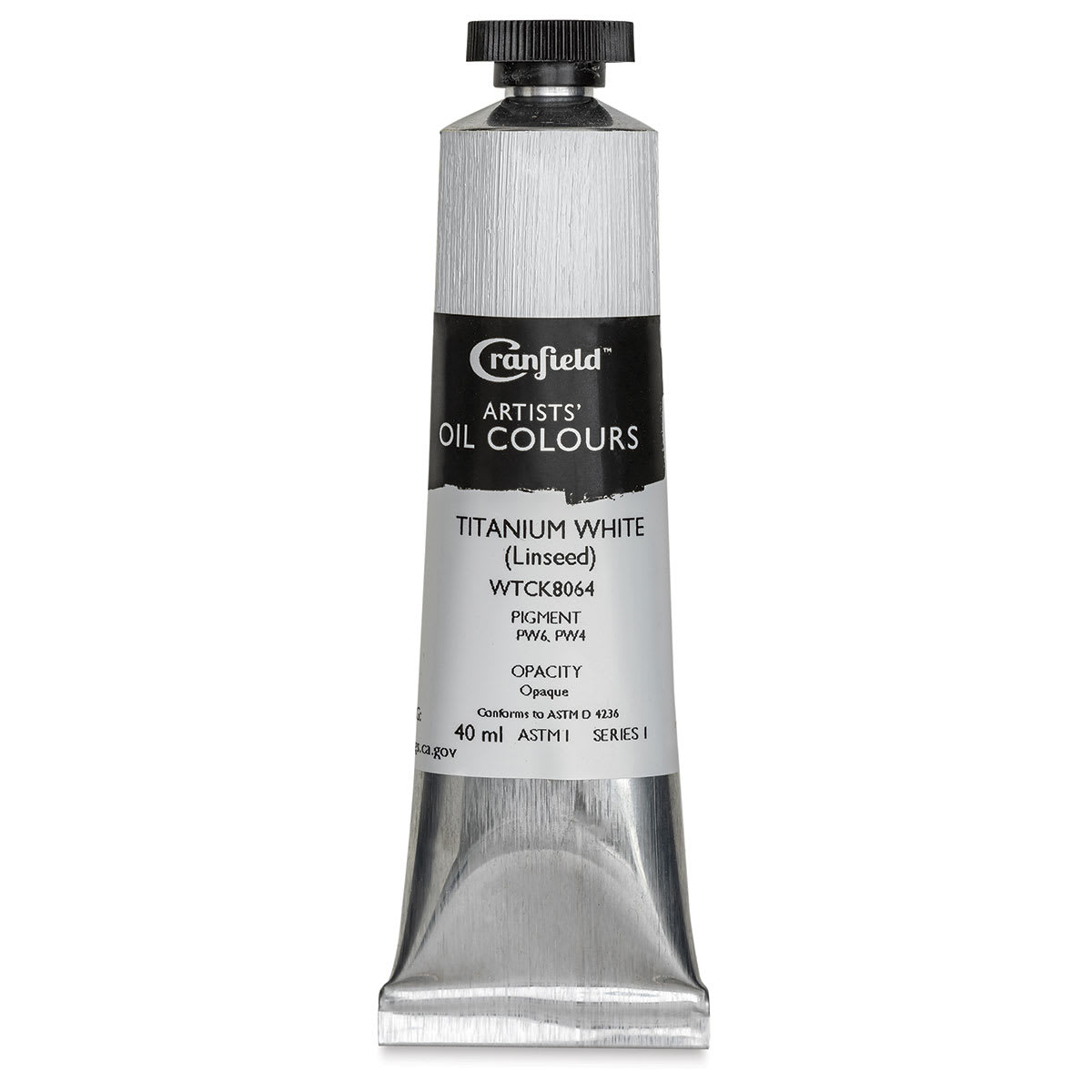 Cranfield Artists' Oils - Titanium White (Linseed), 40 ml, Tube