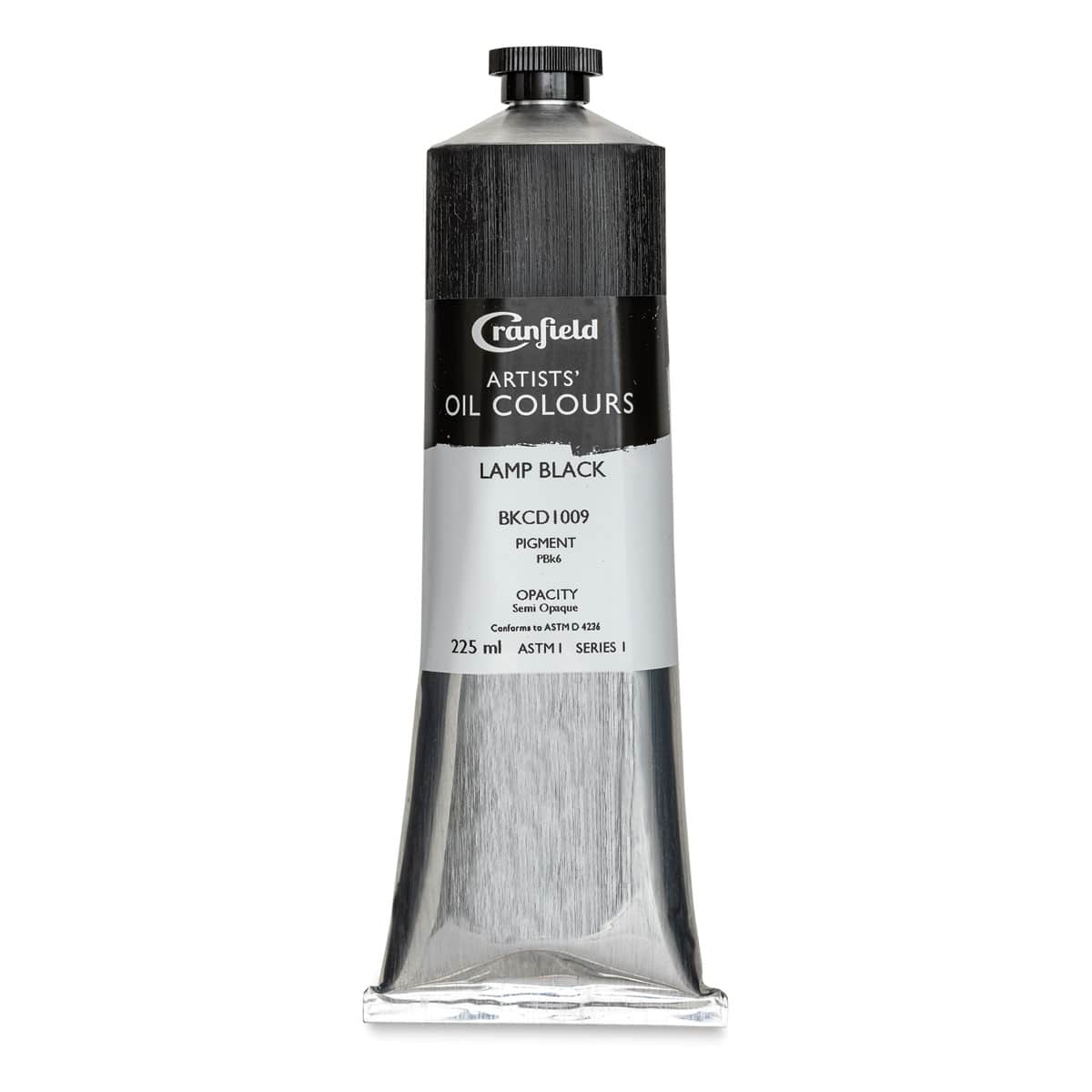 Cranfield Artists' Oils - Lamp Black, 225 ml, Tube