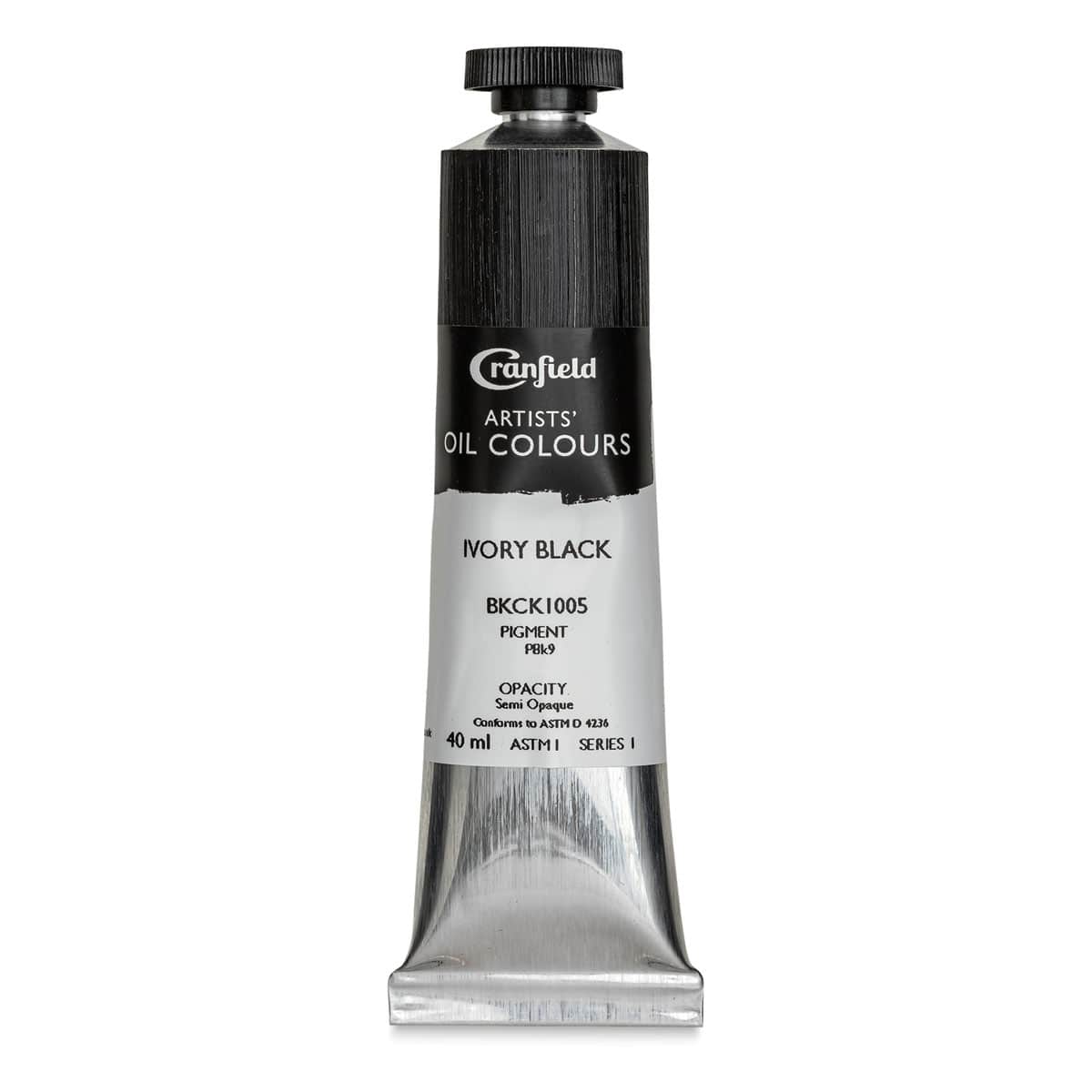 Cranfield Artists' Oils - Ivory Black, 40 ml, Tube