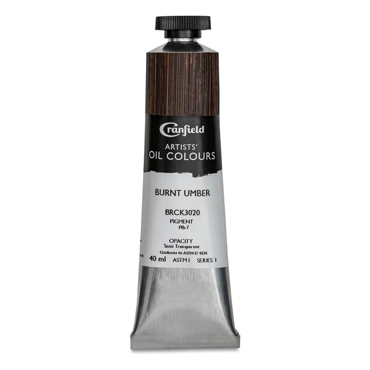 Cranfield Artists' Oils - Burnt Umber, 40 ml, Tube