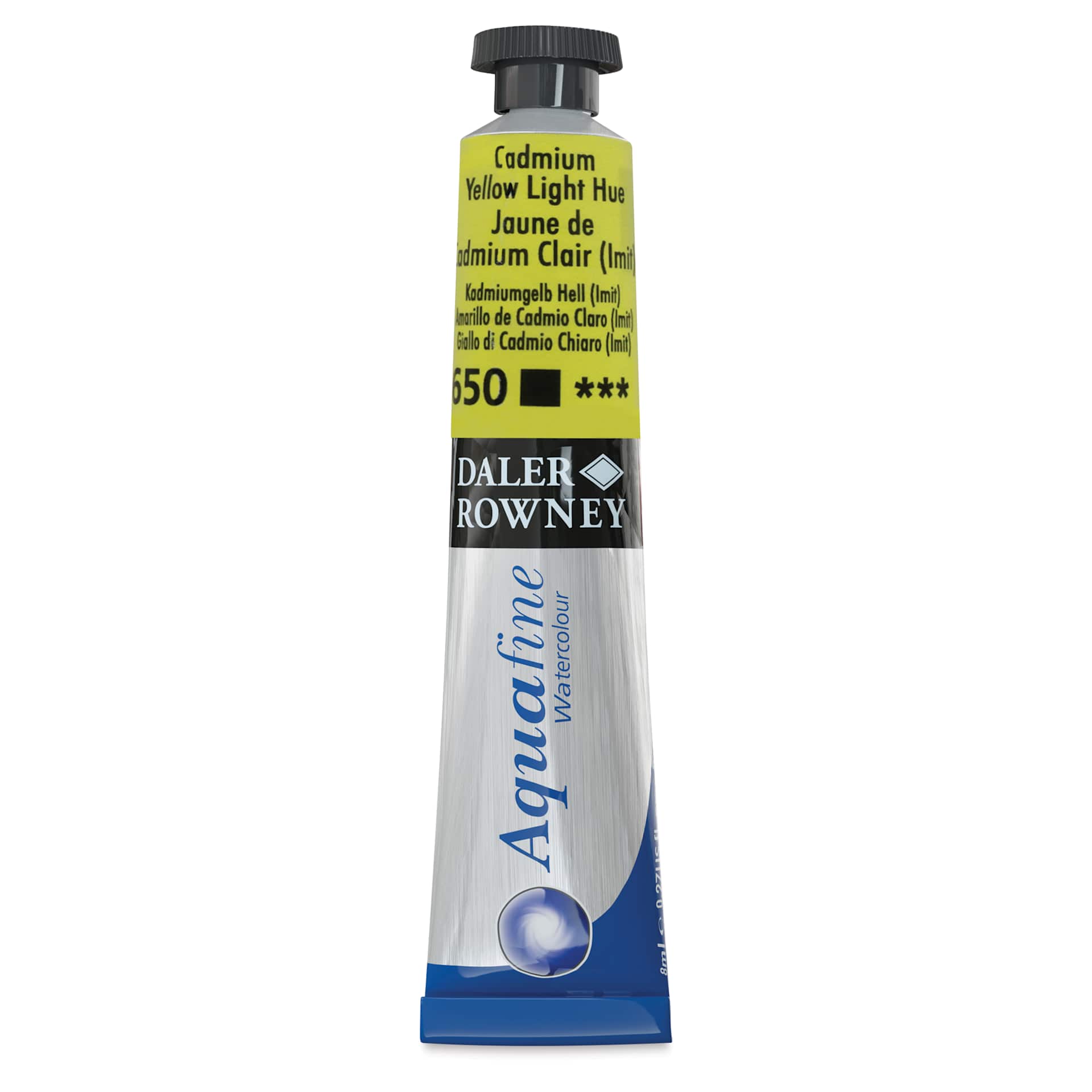 Daler-Rowney Aquafine Watercolor - Cadmium Yellow Light Hue, 8 ml Tube