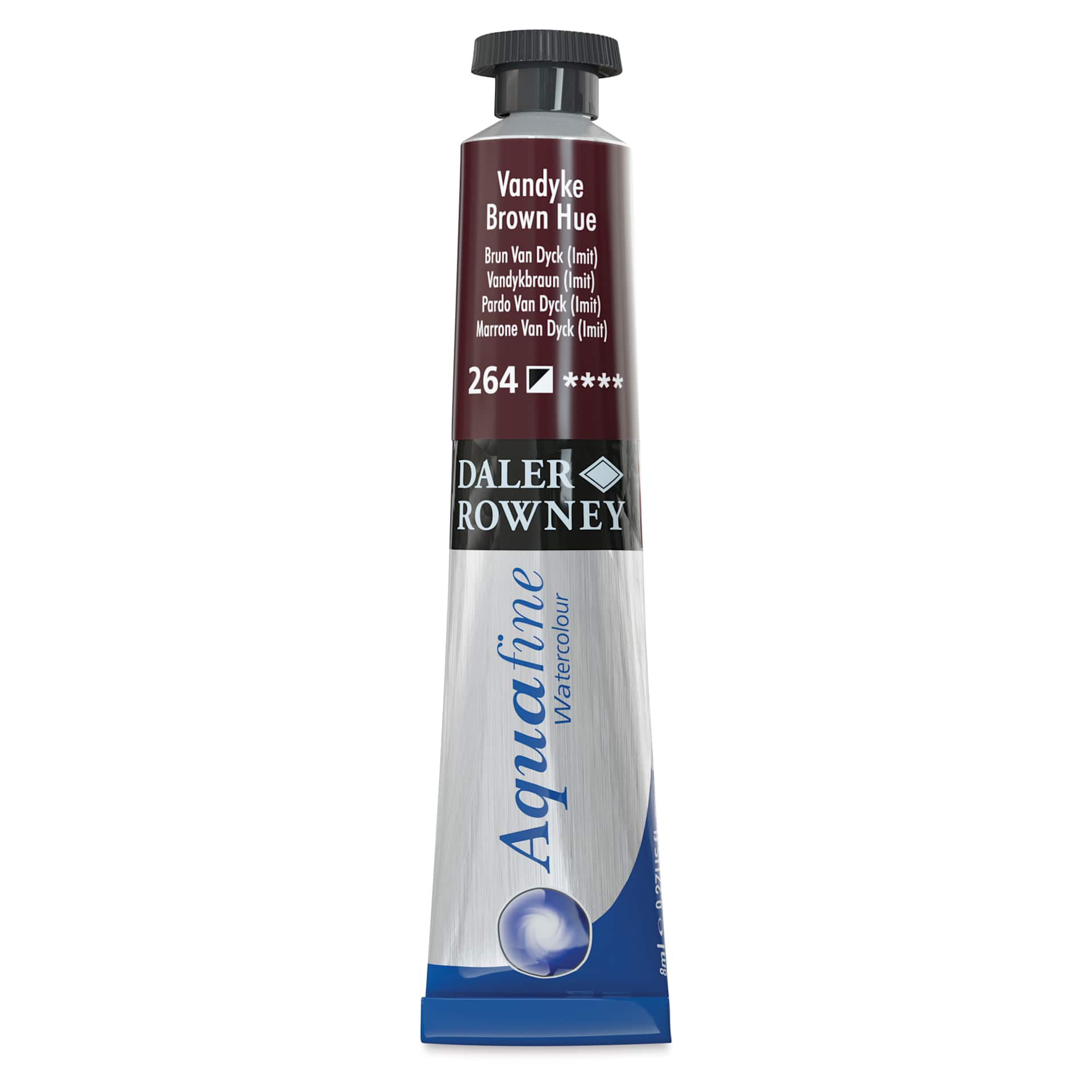 Daler-Rowney Aquafine Watercolors and Sets - Vandyke Brown, 8 ml, Tube