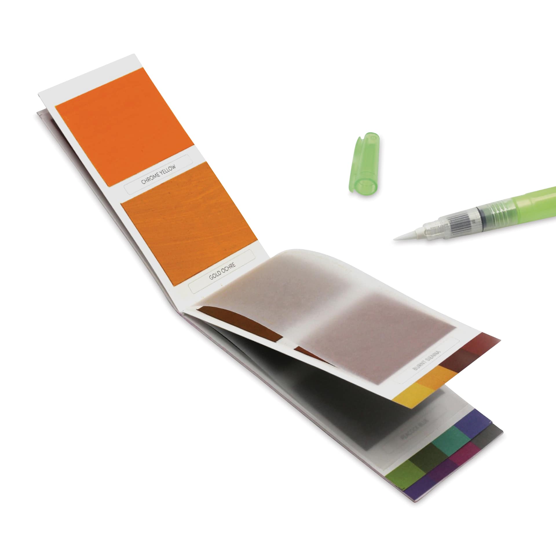 Viviva Colorsheets - Sketcher Set open to show colorsheets with water brush
